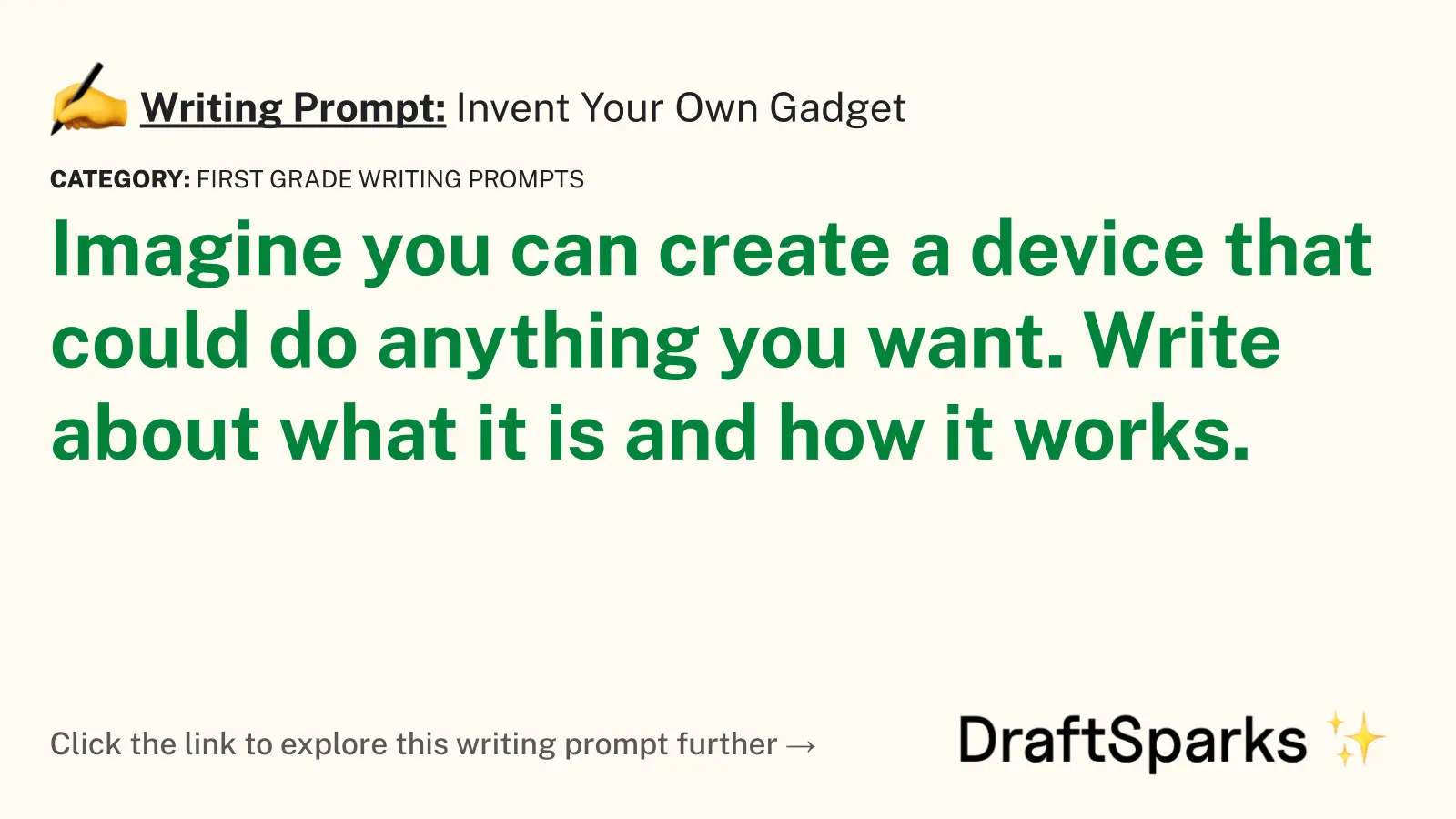 Invent Your Own Gadget