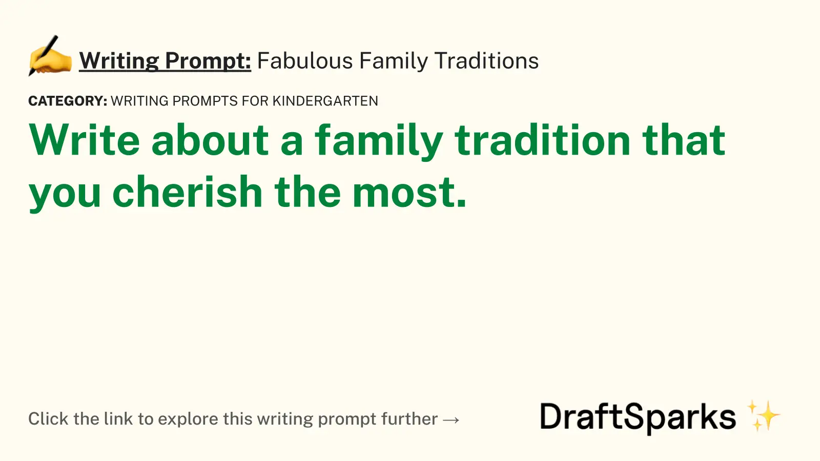 Fabulous Family Traditions