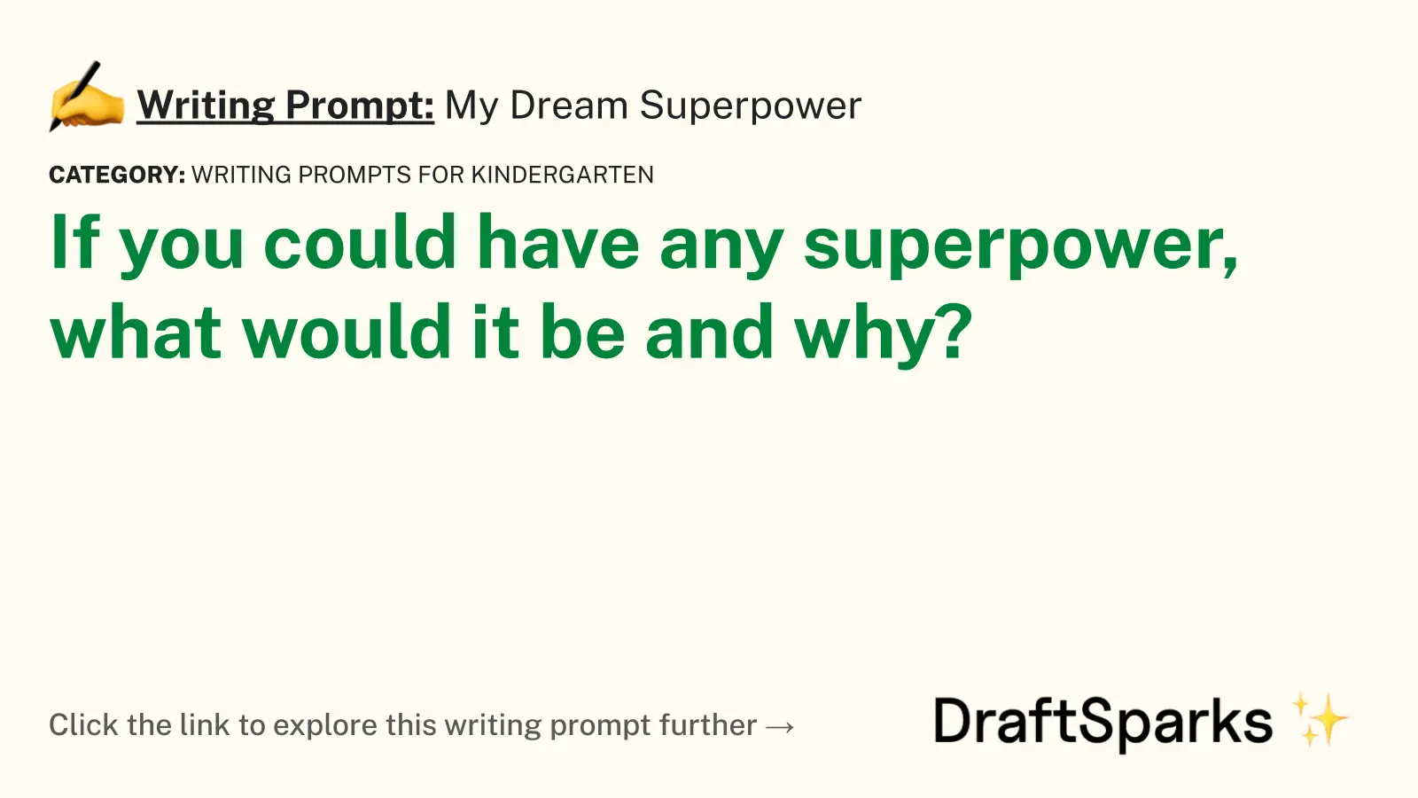 My Dream Superpower