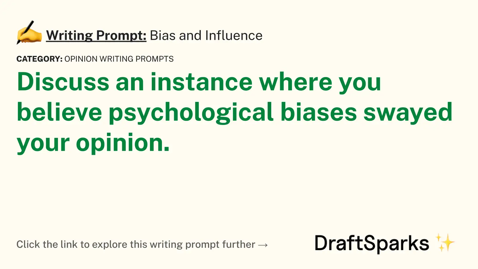 Bias and Influence