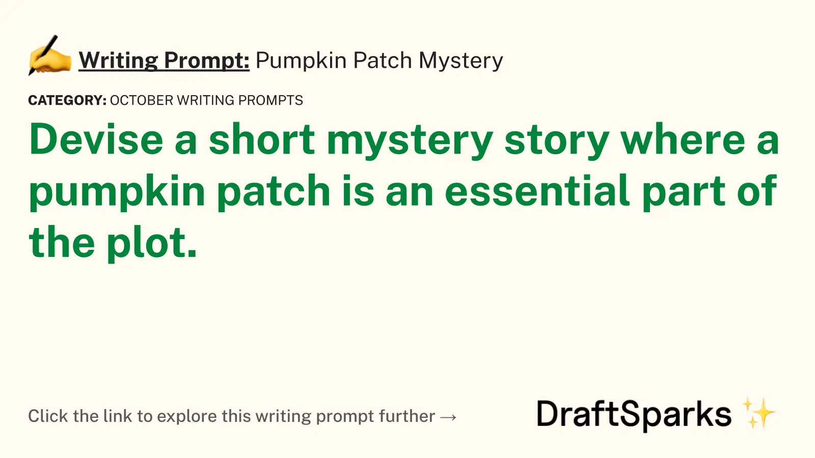 Pumpkin Patch Mystery