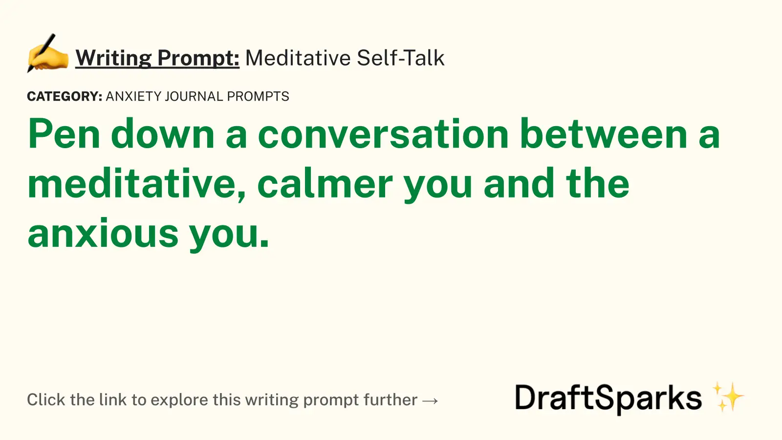 Meditative Self-Talk