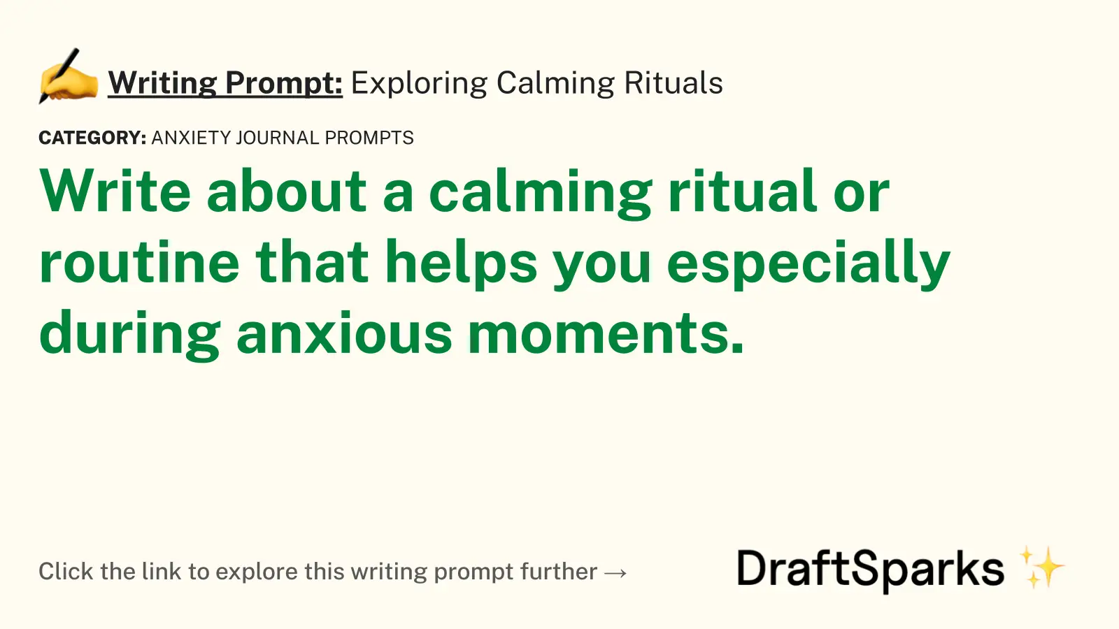 Exploring Calming Rituals