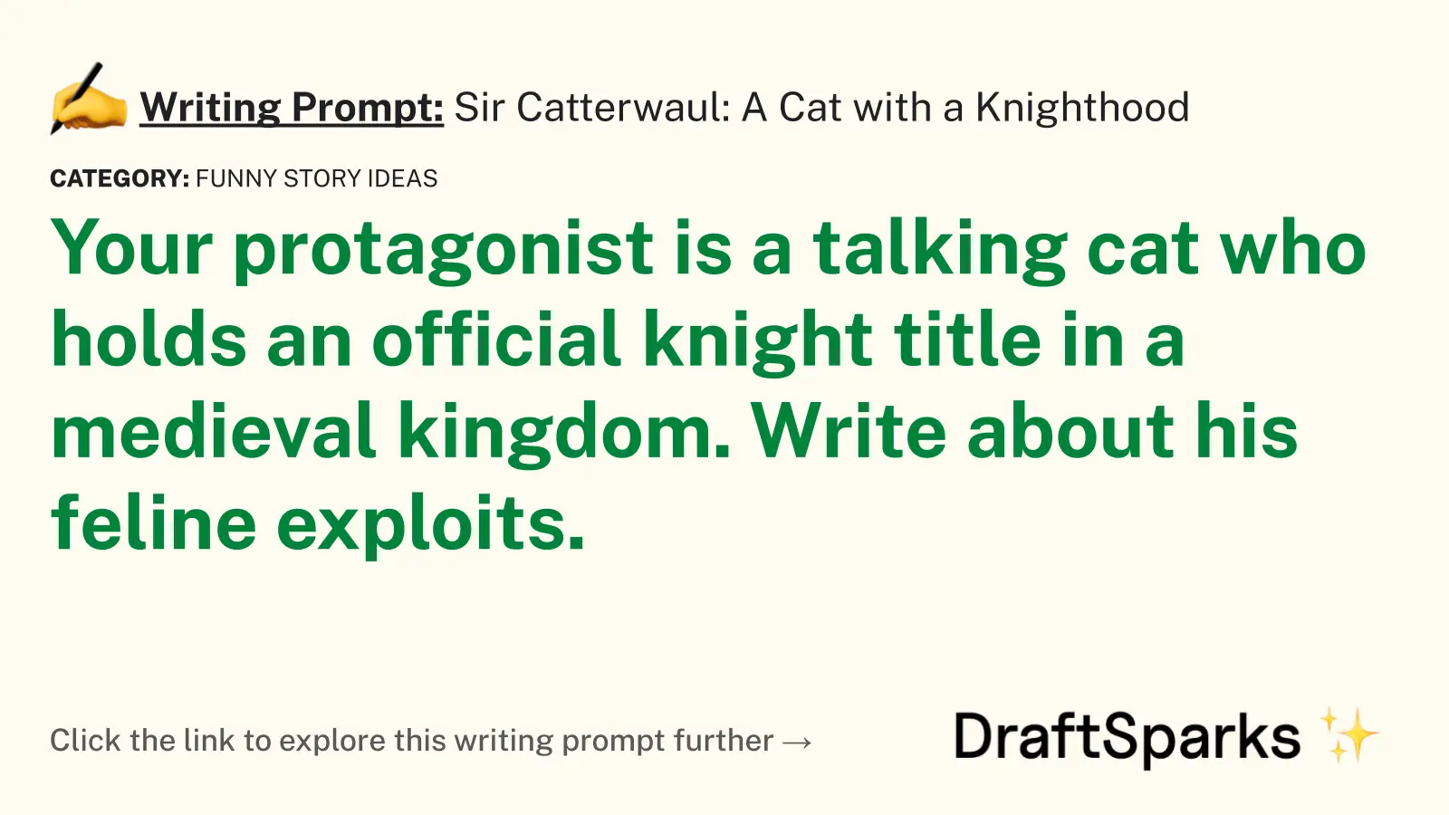 Sir Catterwaul: A Cat with a Knighthood