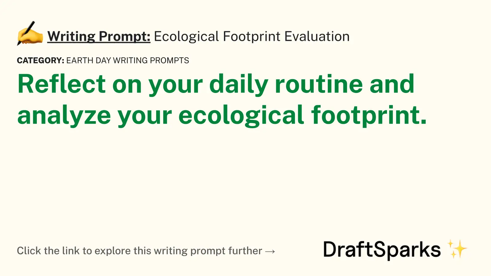 Ecological Footprint Evaluation