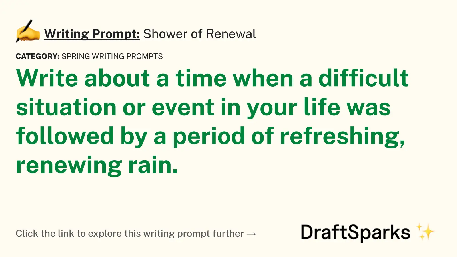 Shower of Renewal