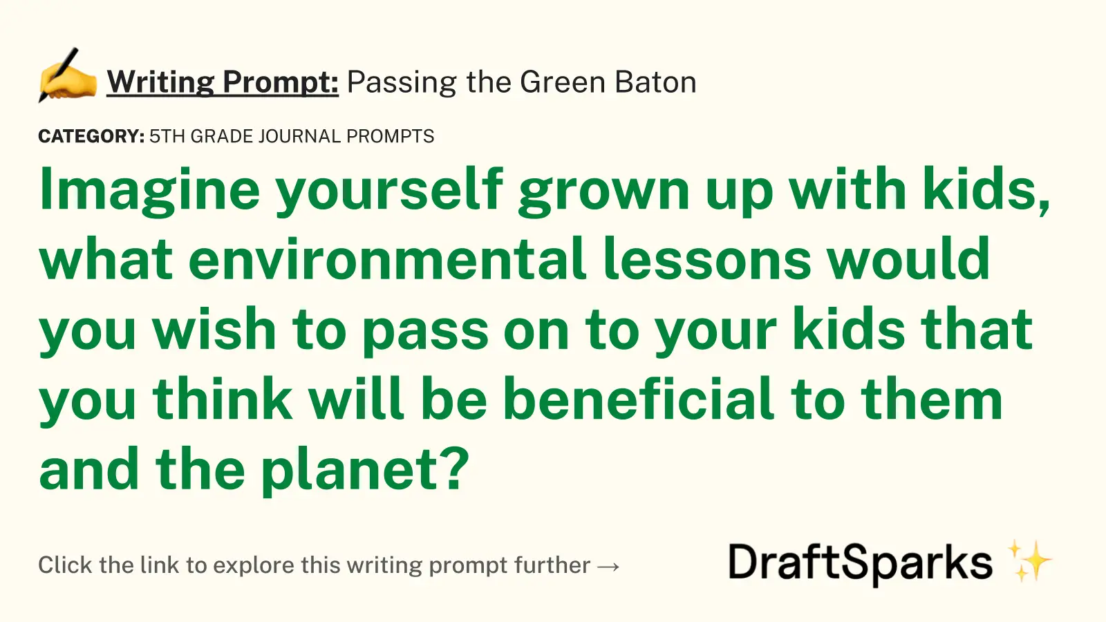 Passing the Green Baton