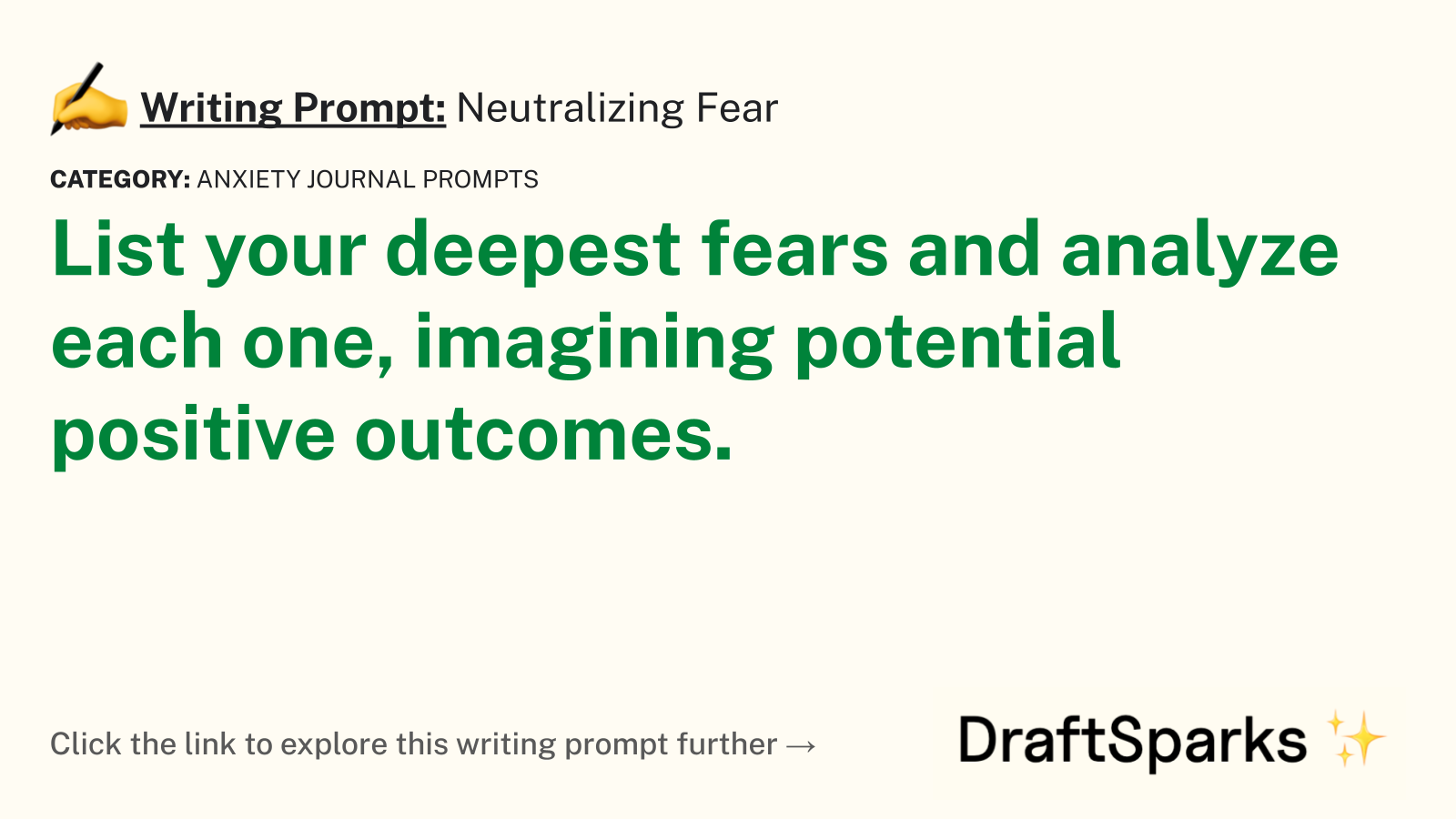 Neutralizing Fear