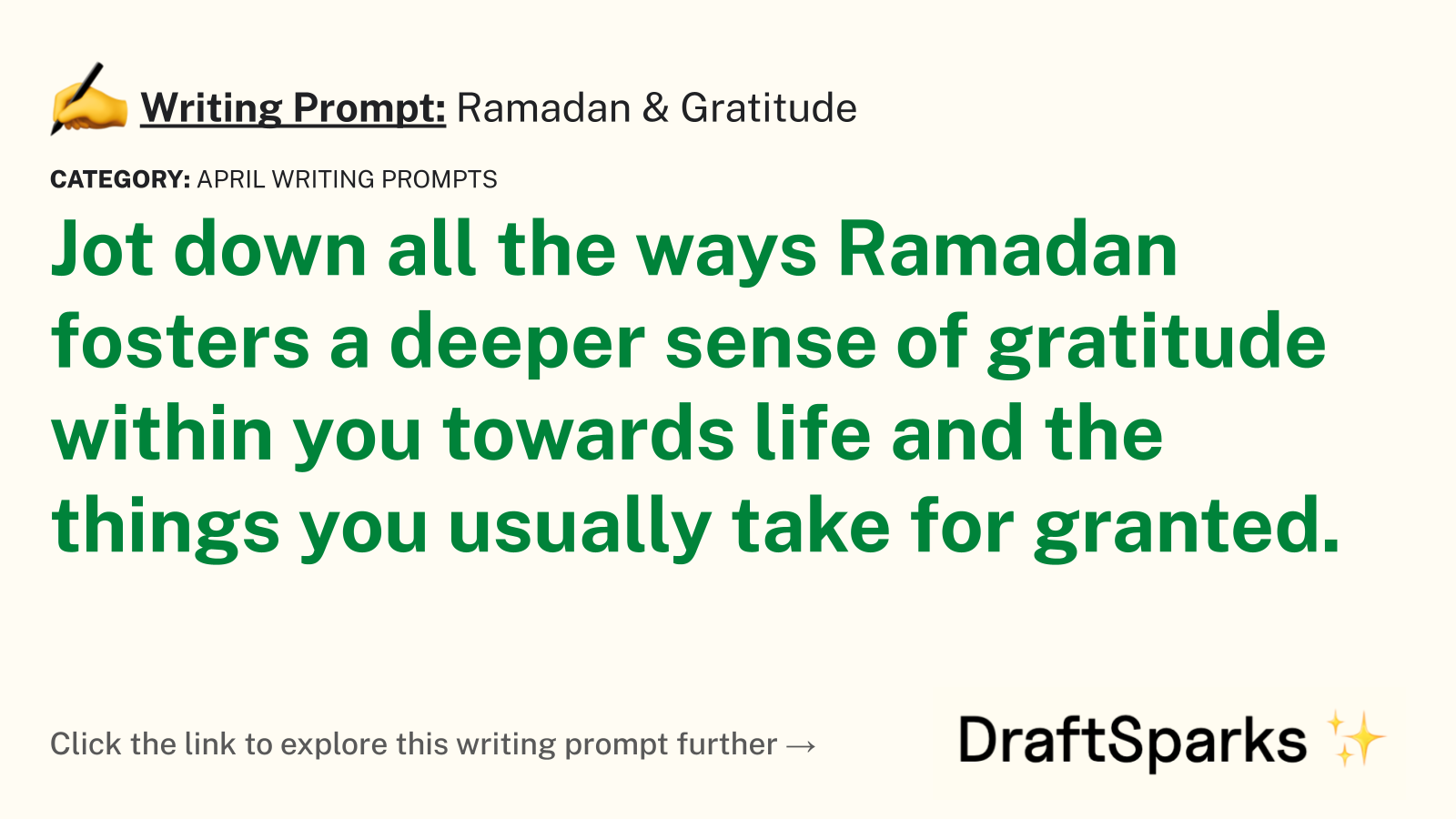 Ramadan & Gratitude
