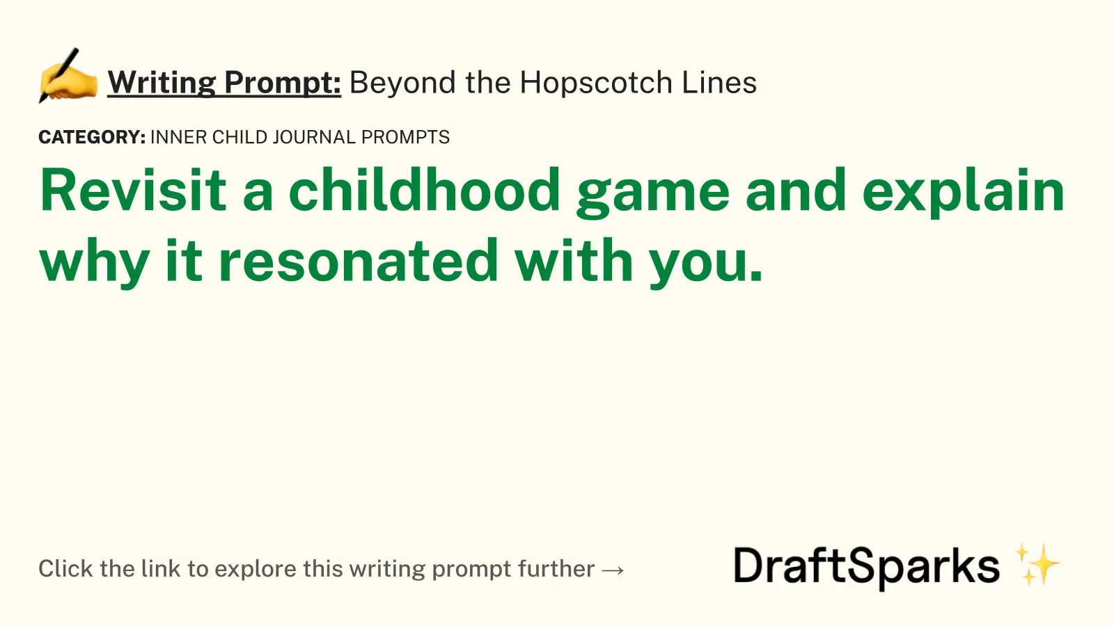 Beyond the Hopscotch Lines