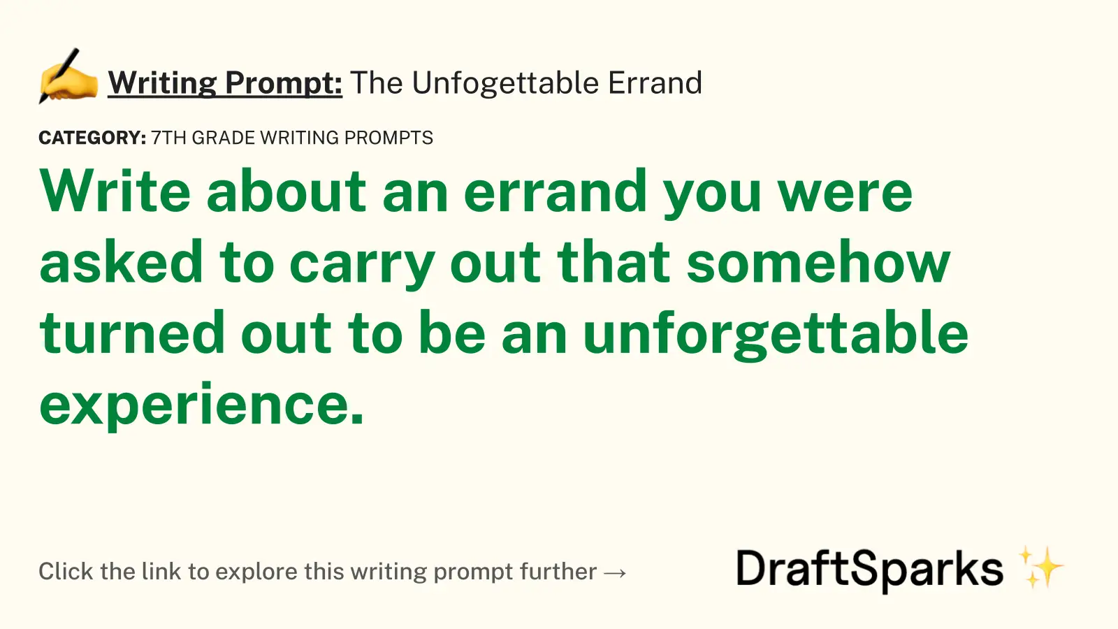 The Unfogettable Errand