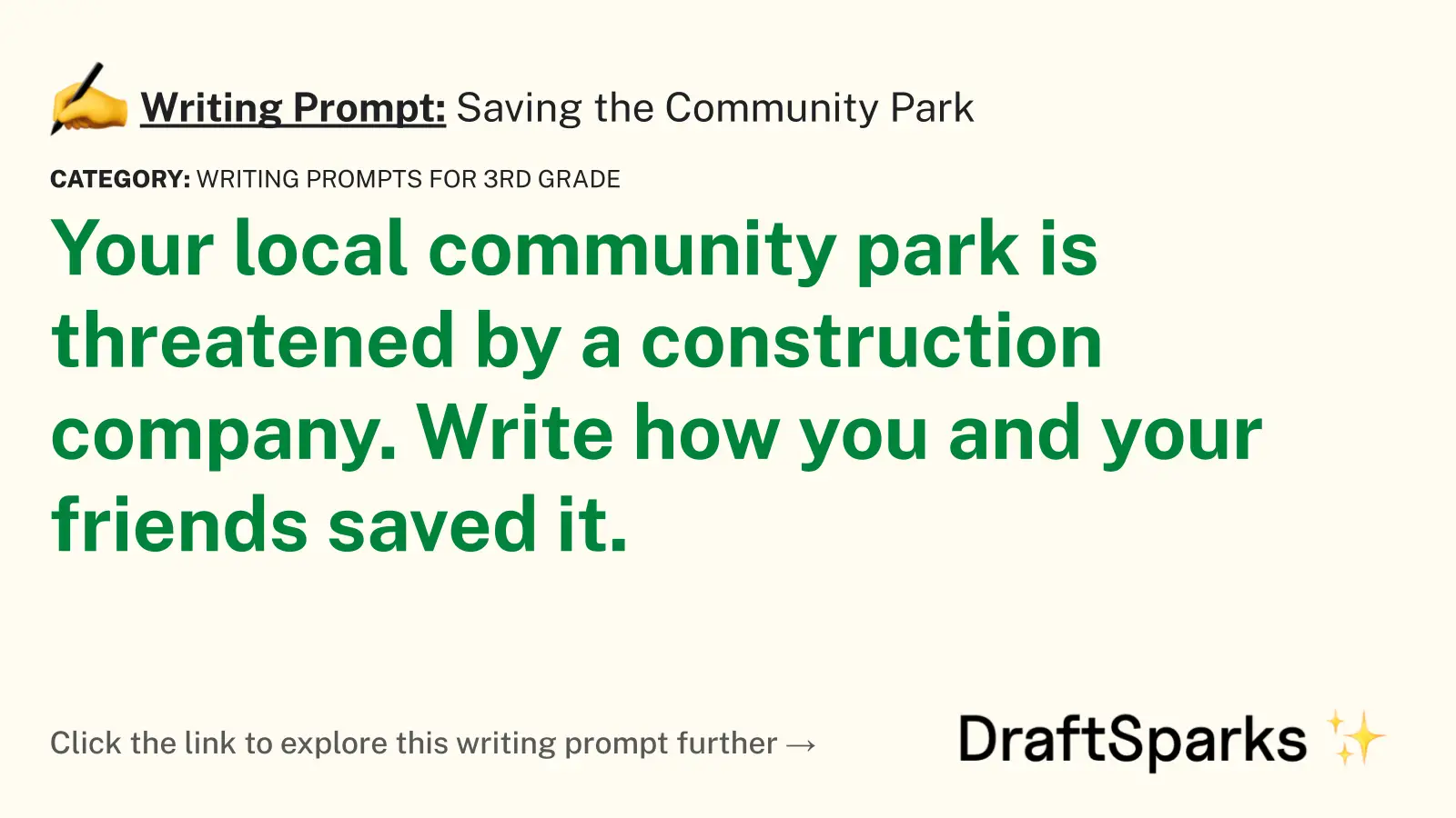 Saving the Community Park