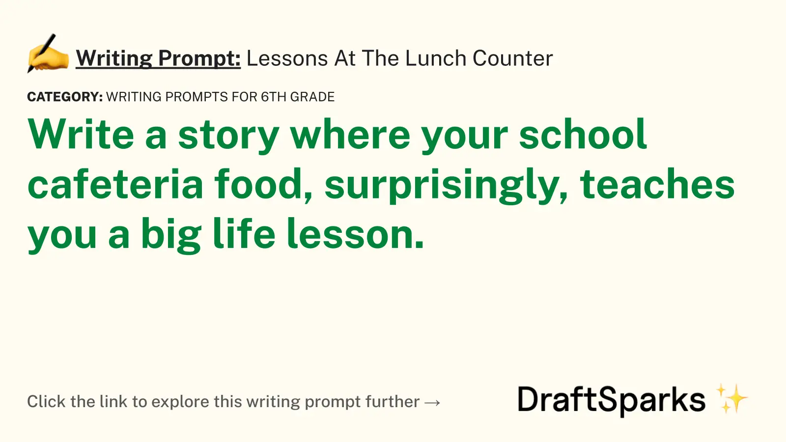 Lessons At The Lunch Counter