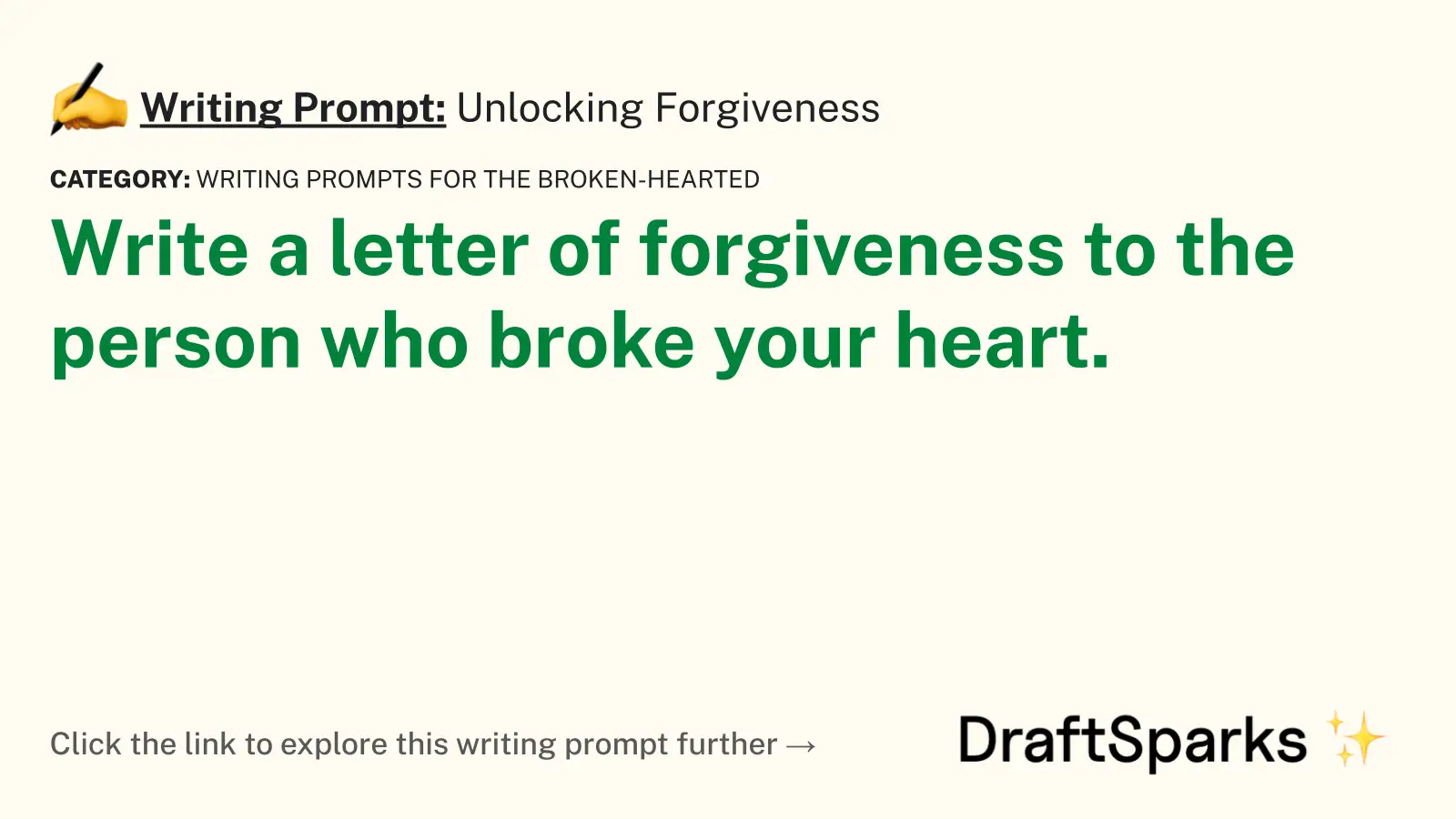Unlocking Forgiveness