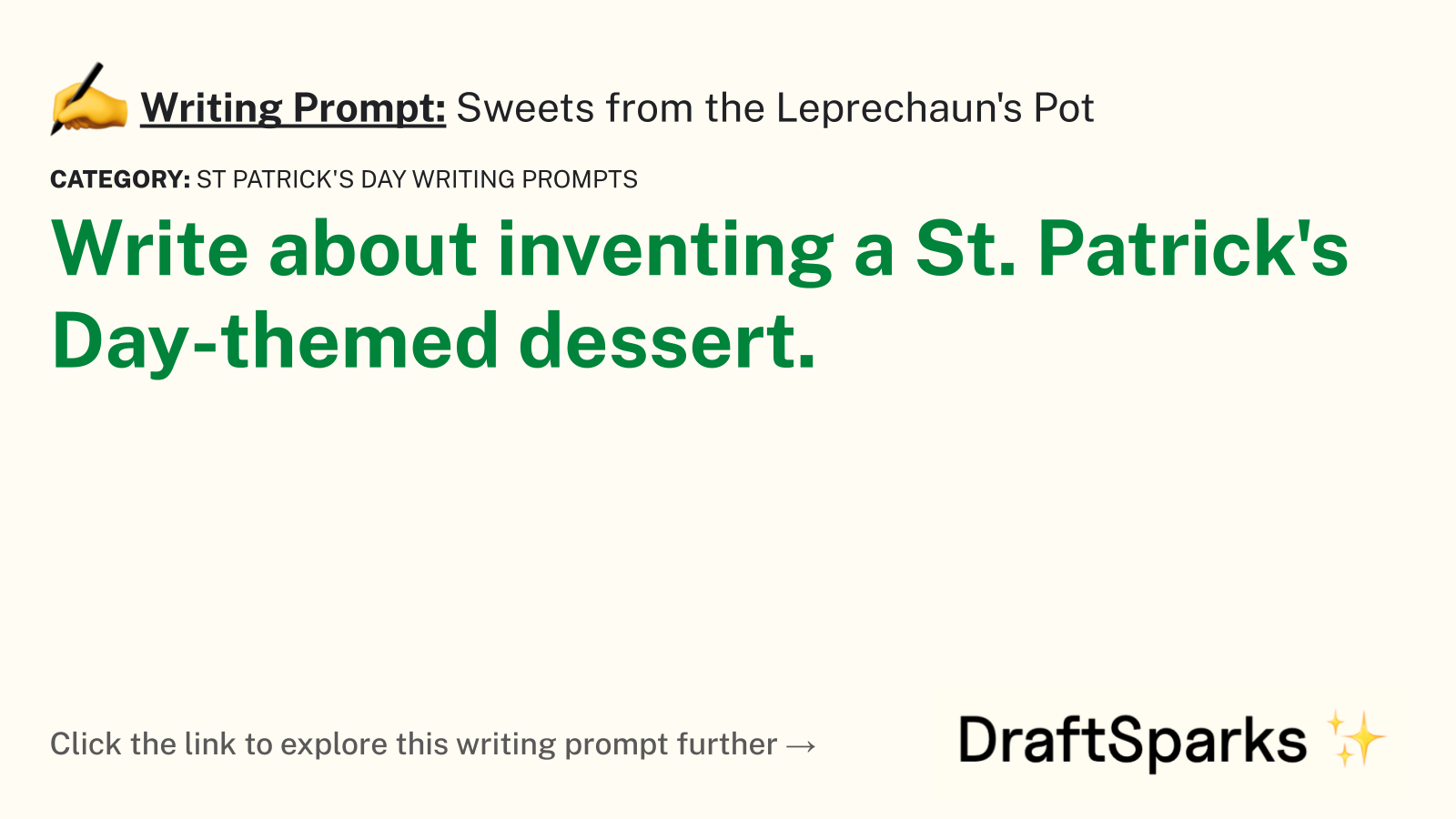 Sweets from the Leprechaun’s Pot