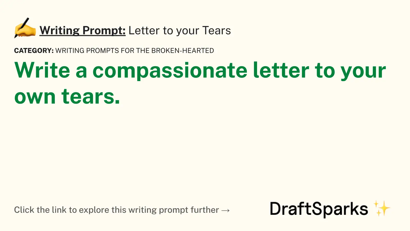 Letter to your Tears