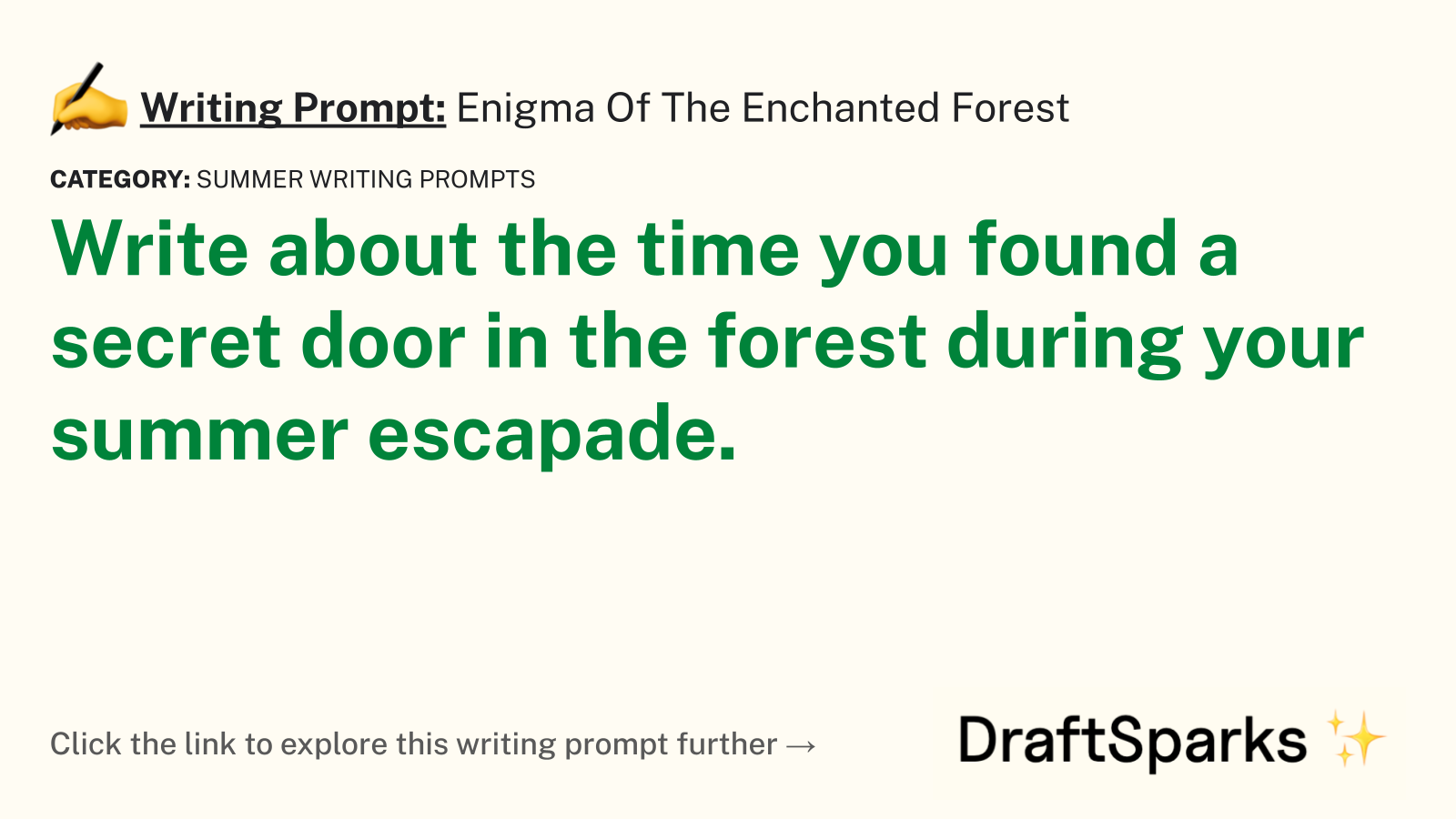 Enigma Of The Enchanted Forest