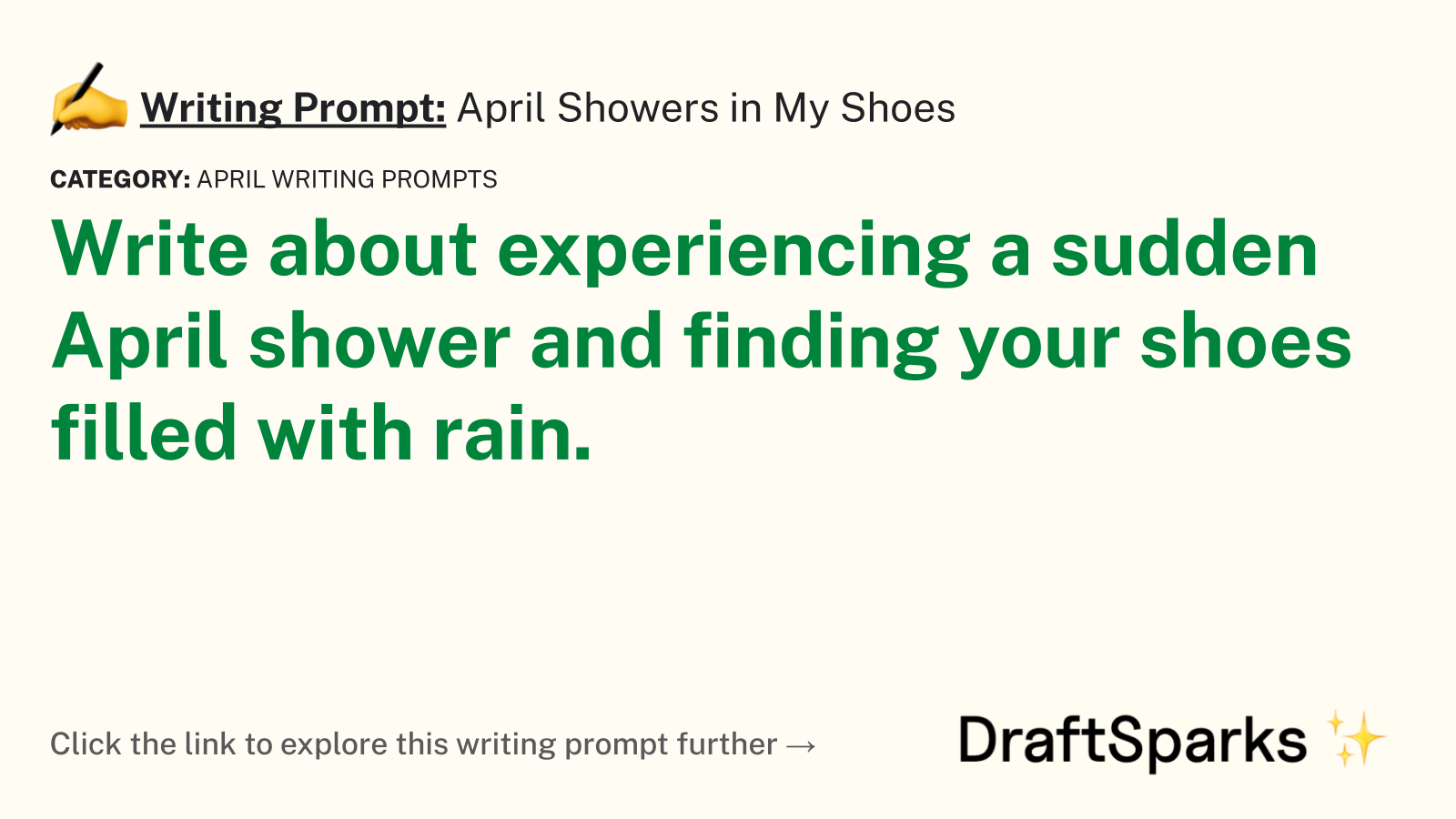 April Showers in My Shoes