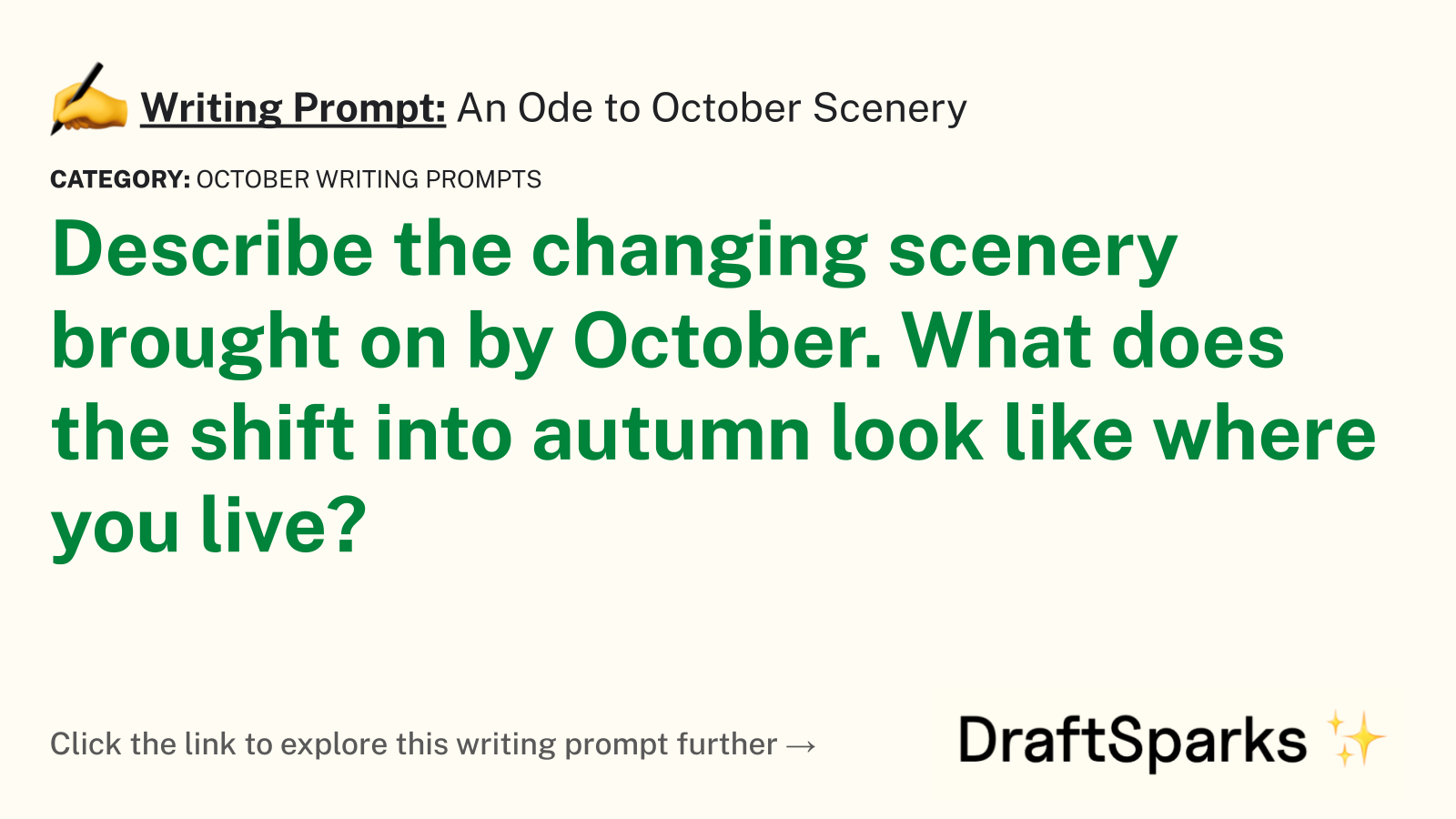 An Ode to October Scenery