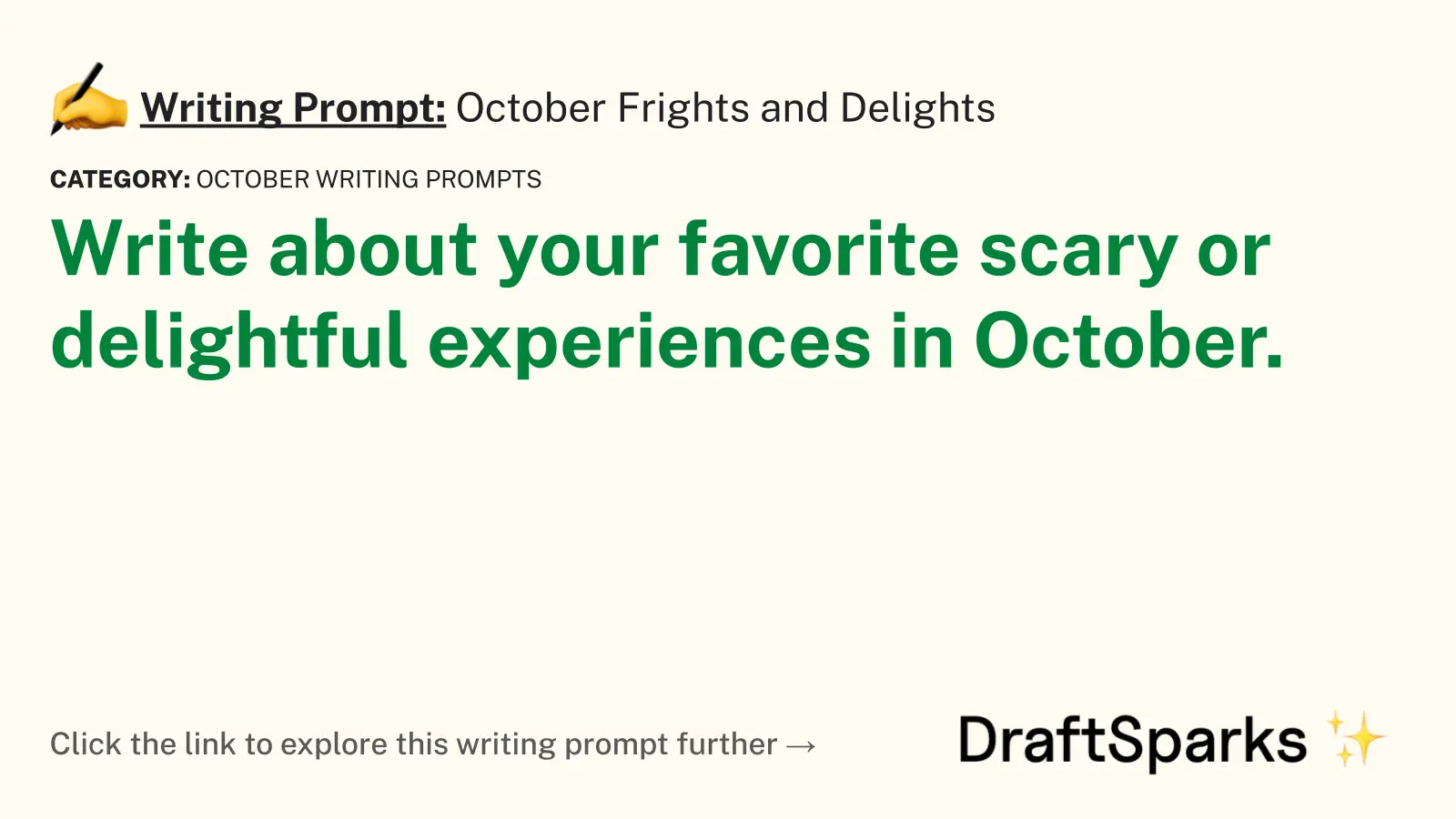 October Frights and Delights