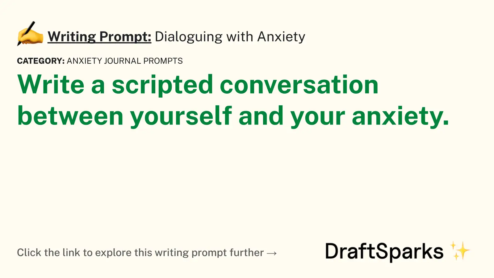 Dialoguing with Anxiety