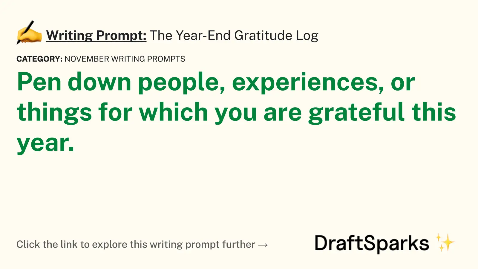 The Year-End Gratitude Log
