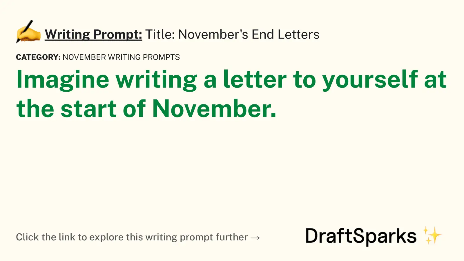 Title: November’s End Letters