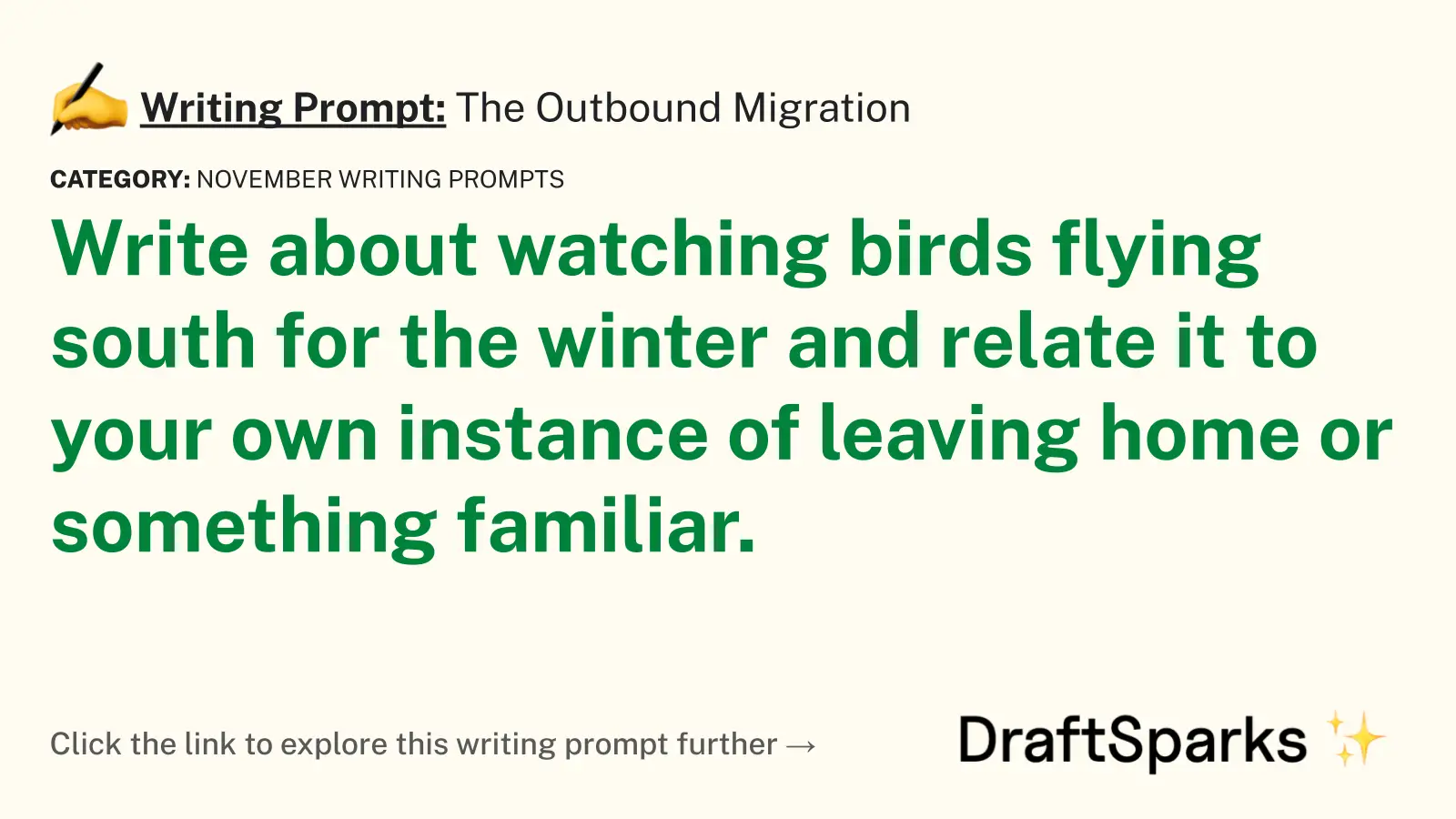 The Outbound Migration
