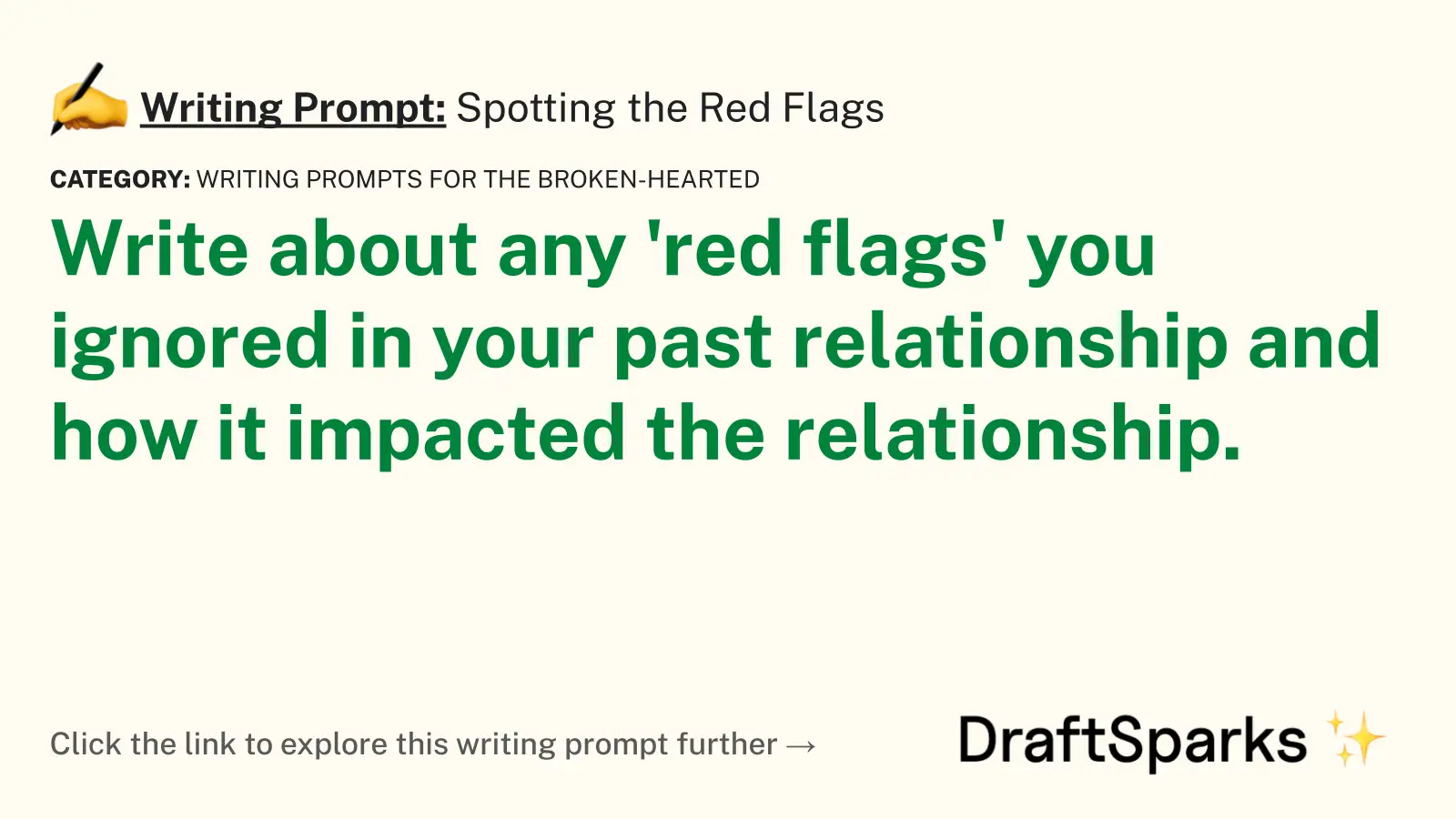 Spotting the Red Flags