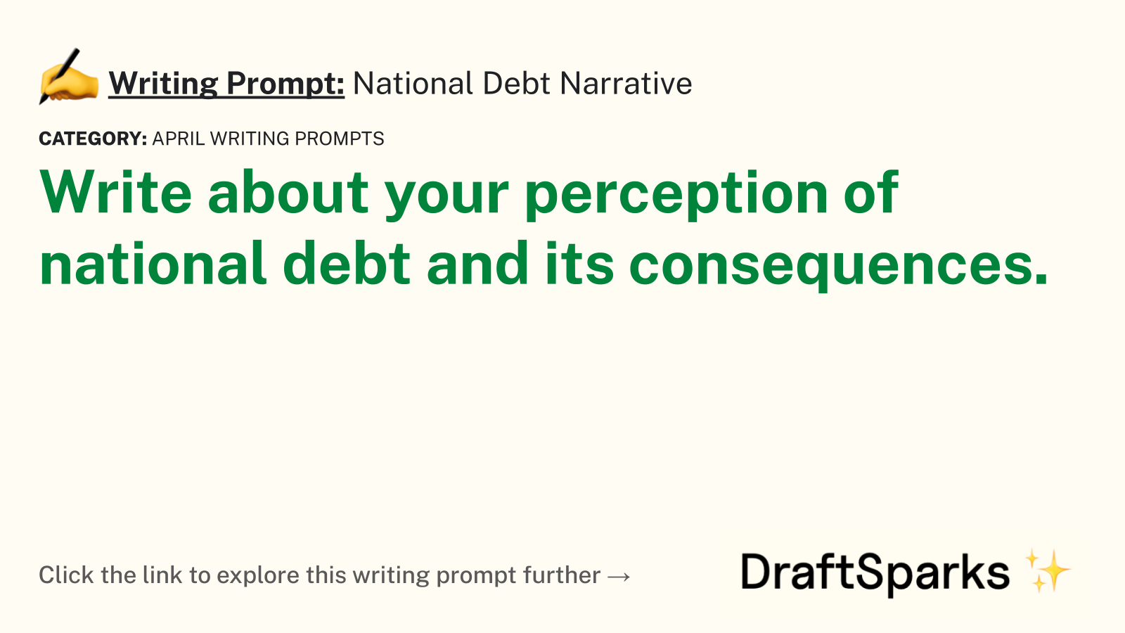 National Debt Narrative