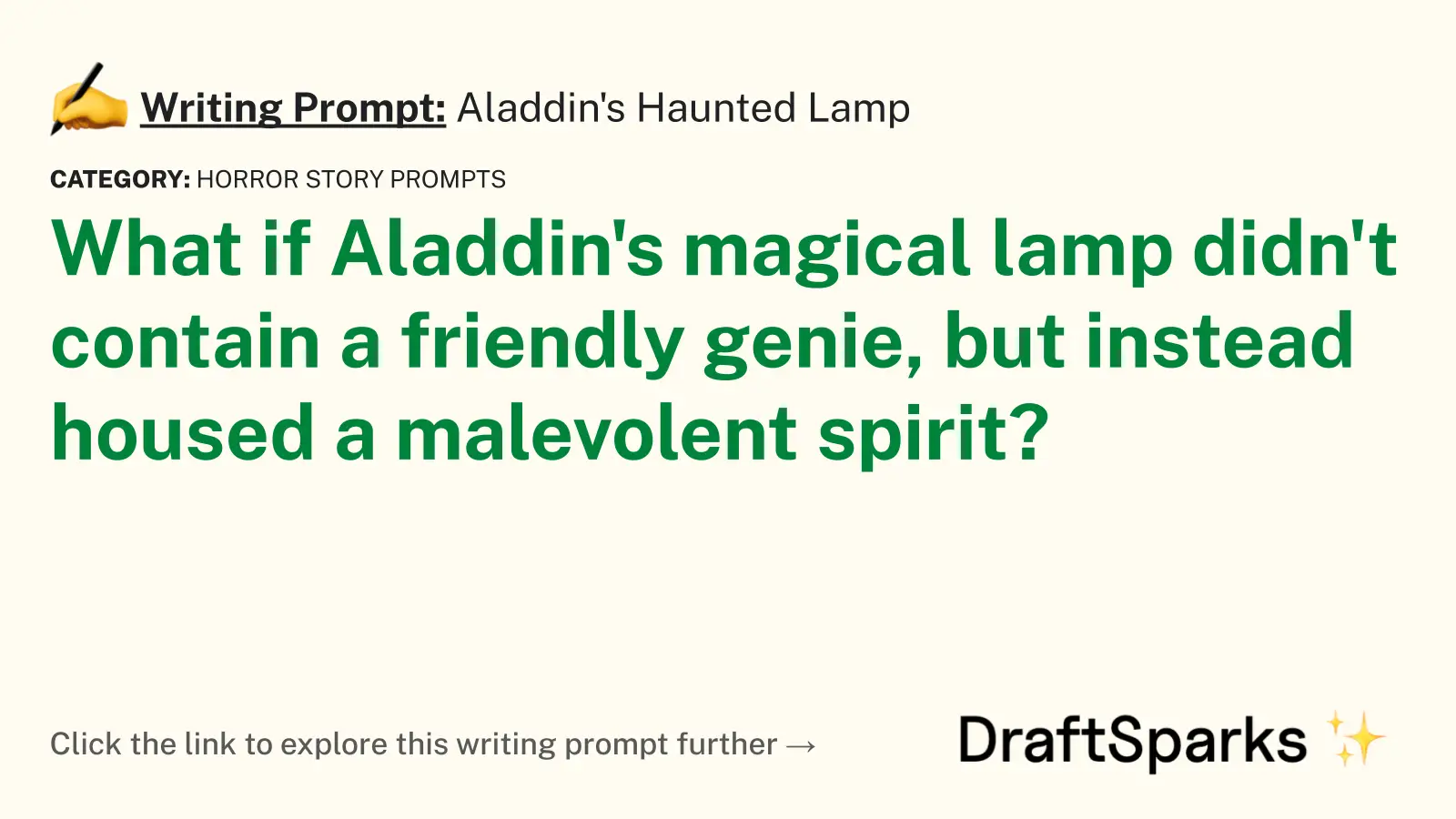 Aladdin’s Haunted Lamp