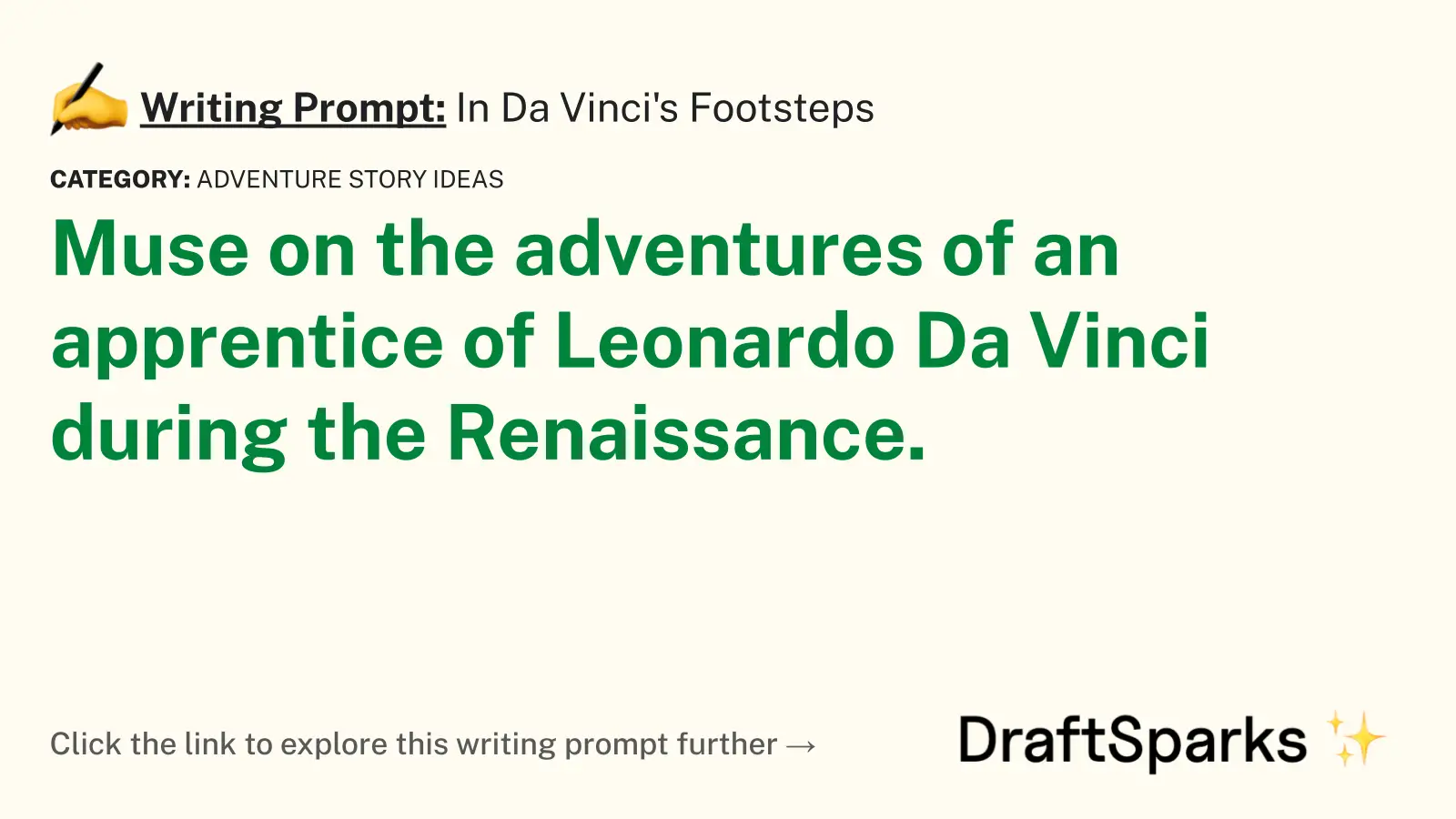 In Da Vinci’s Footsteps