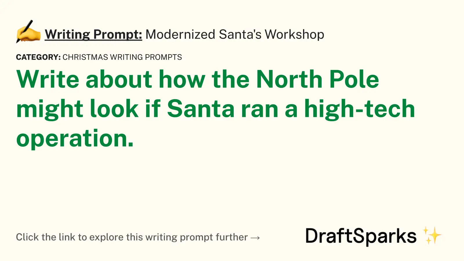 Modernized Santa’s Workshop