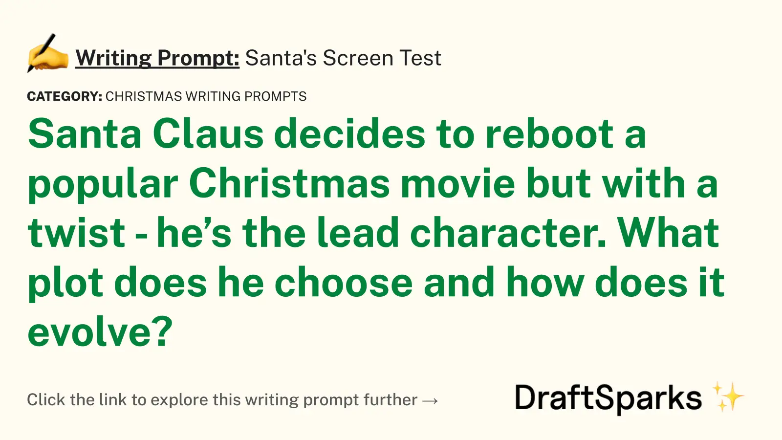 Santa’s Screen Test