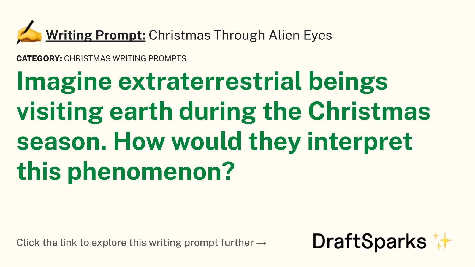 Christmas Through Alien Eyes