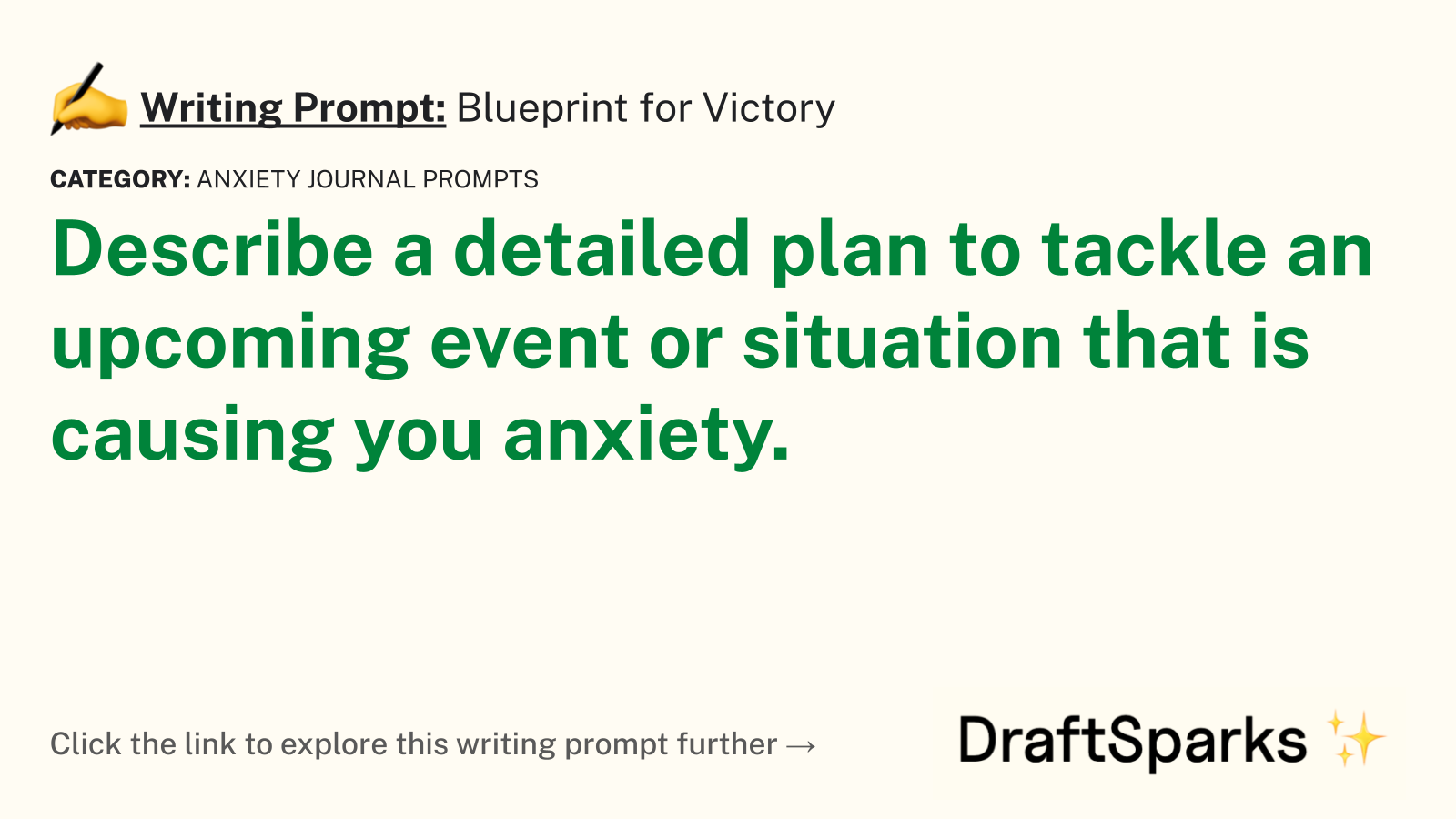 Blueprint for Victory