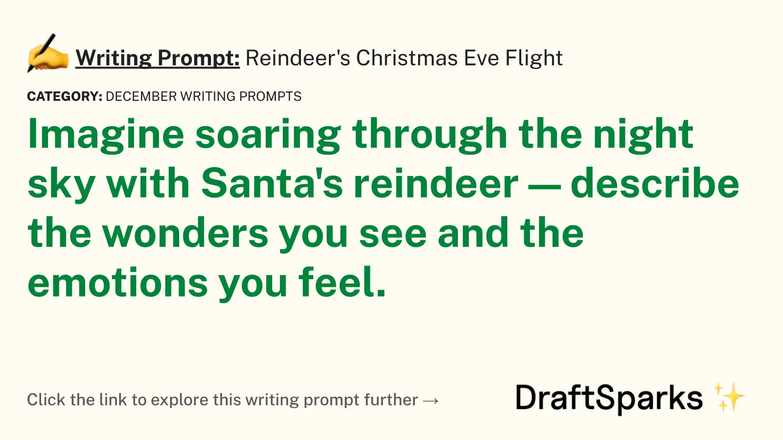 Reindeer’s Christmas Eve Flight