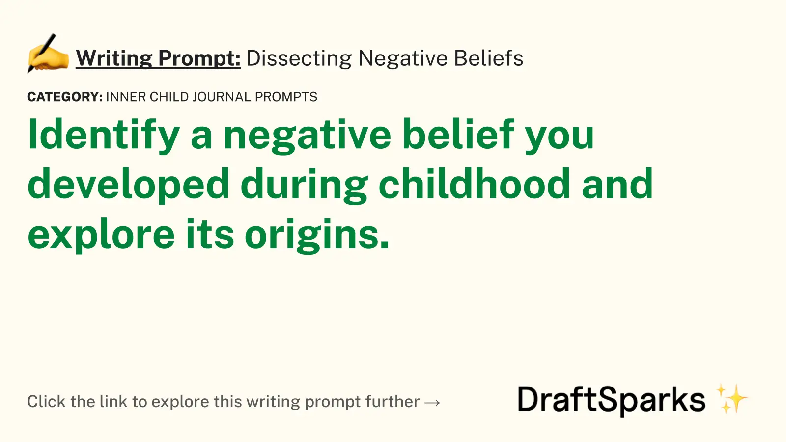 Dissecting Negative Beliefs