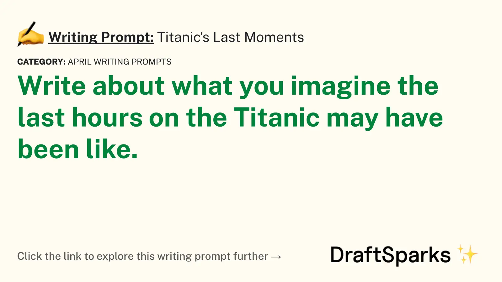 Titanic’s Last Moments