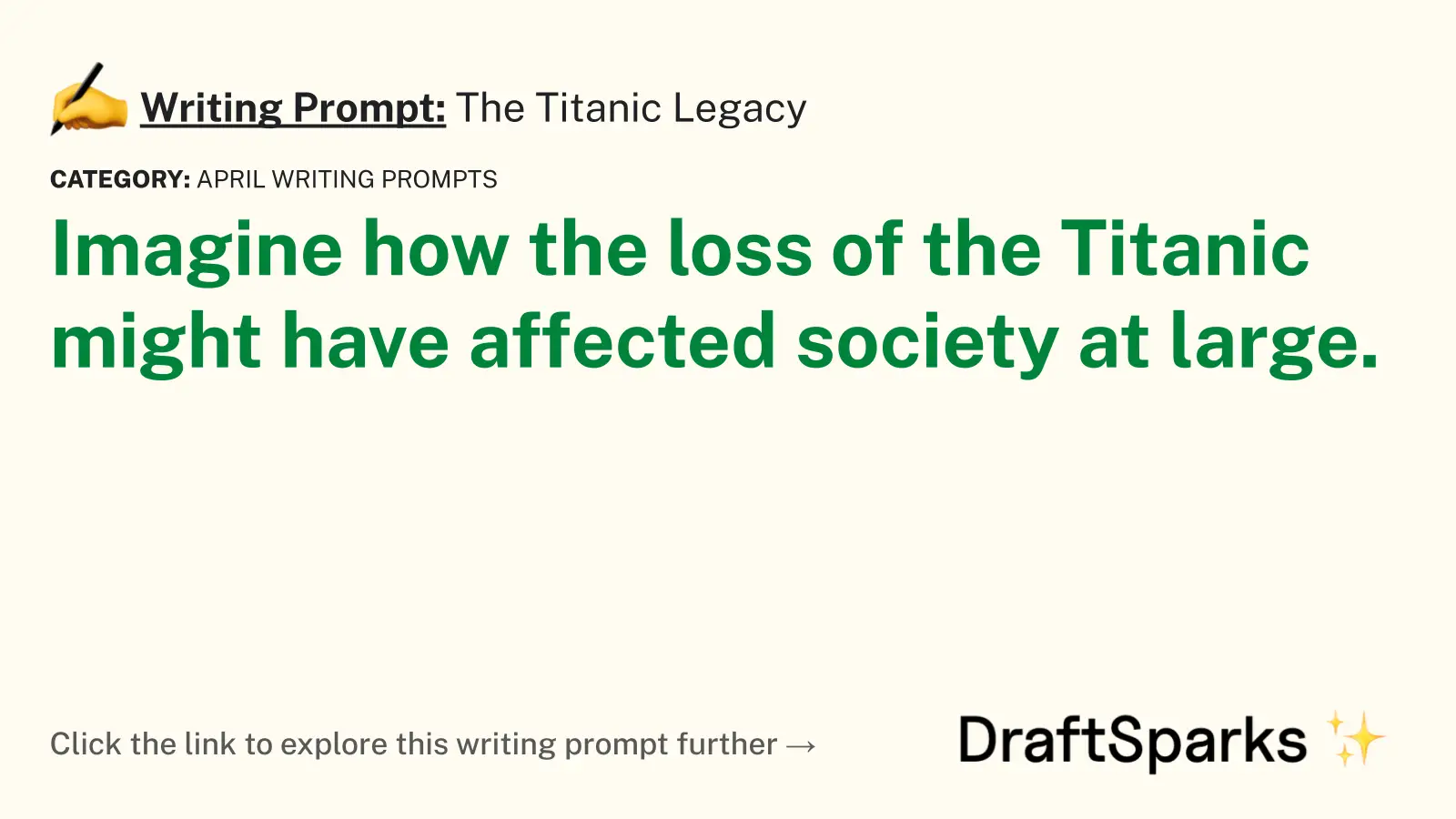 The Titanic Legacy