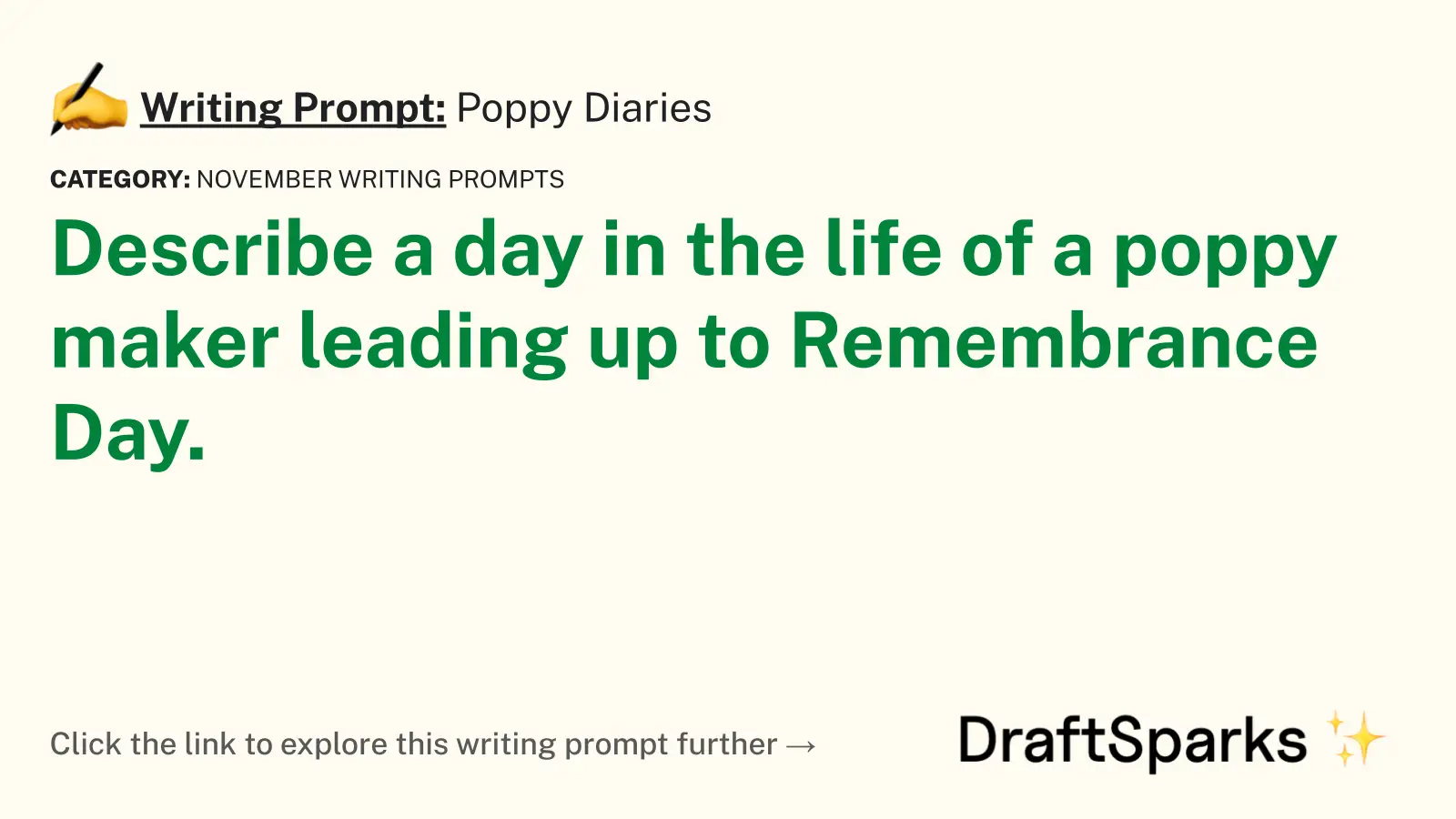 Poppy Diaries