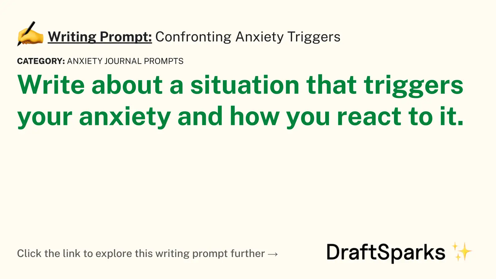 Confronting Anxiety Triggers