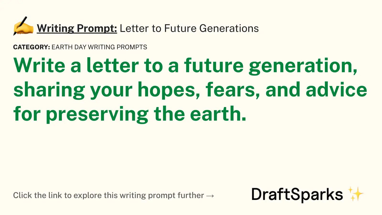 Letter to Future Generations