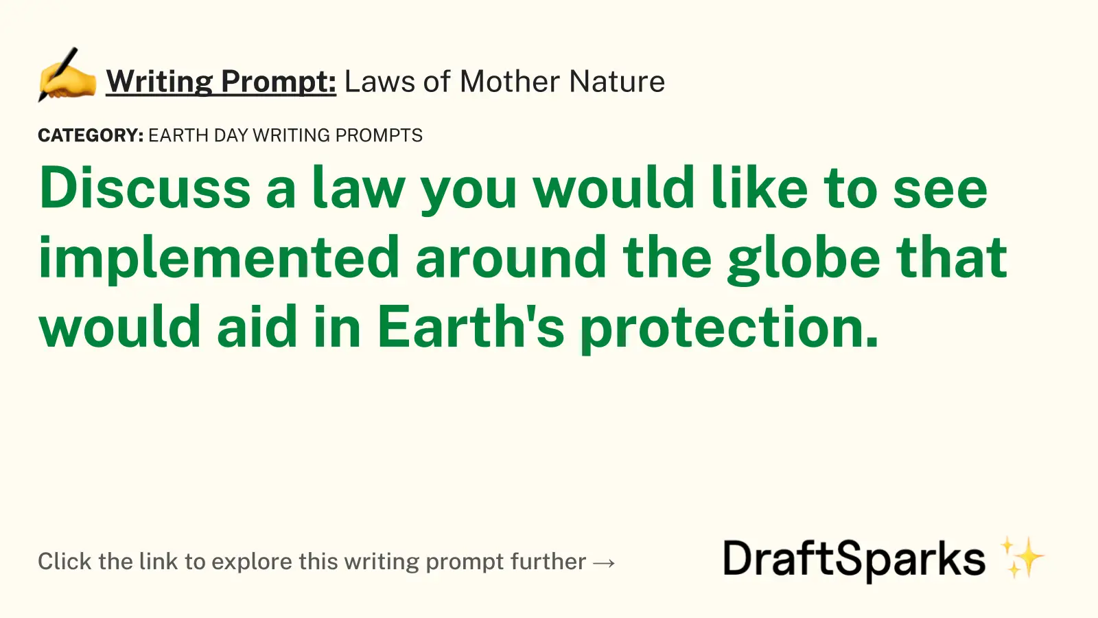 Laws of Mother Nature