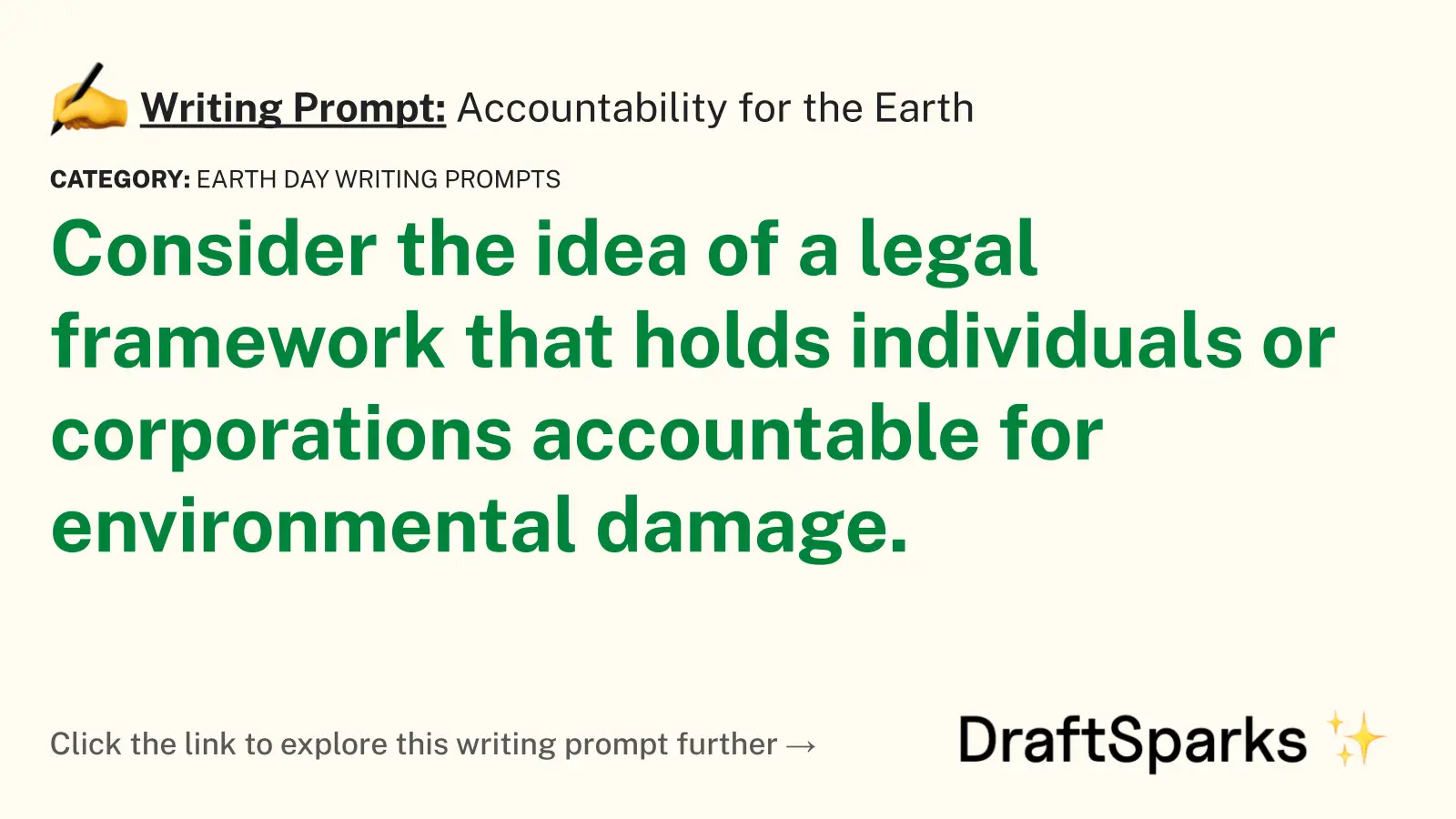 Accountability for the Earth