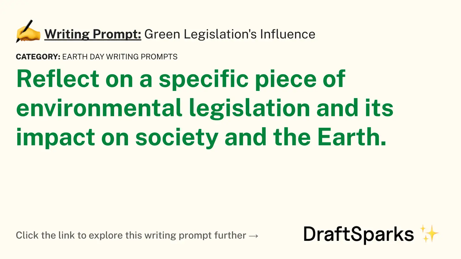 Green Legislation’s Influence
