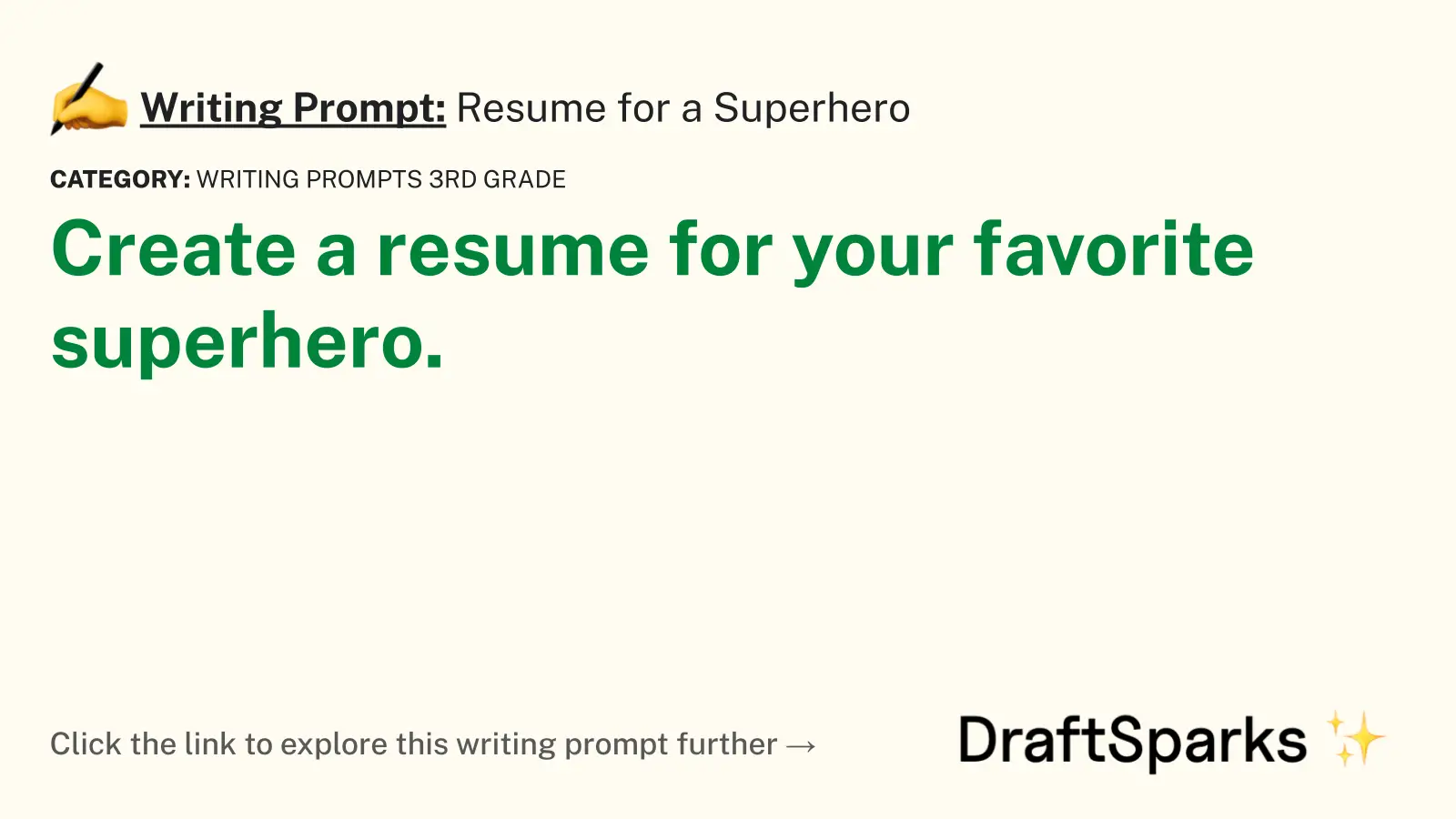 Resume for a Superhero