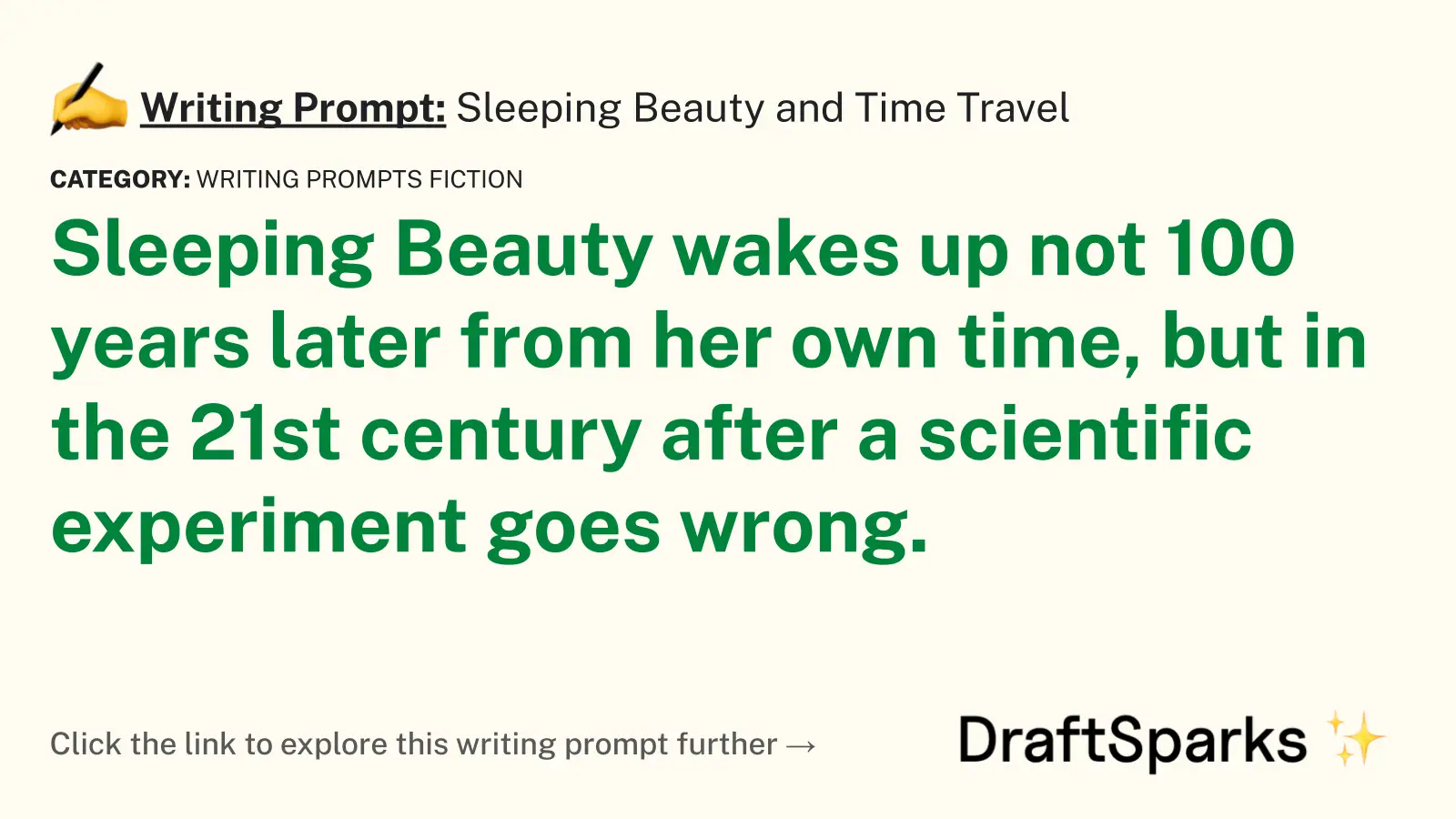 Sleeping Beauty and Time Travel