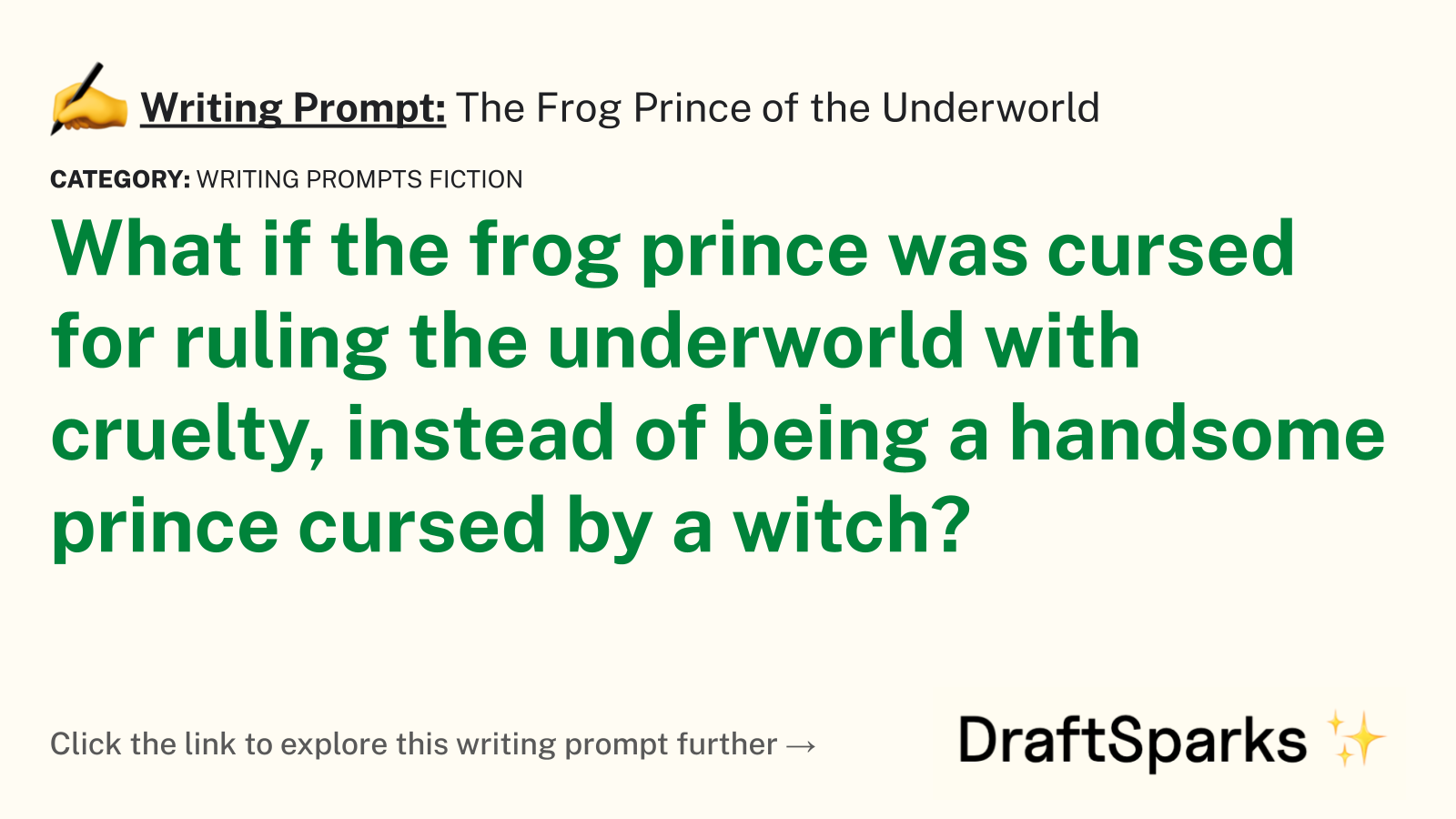 The Frog Prince of the Underworld