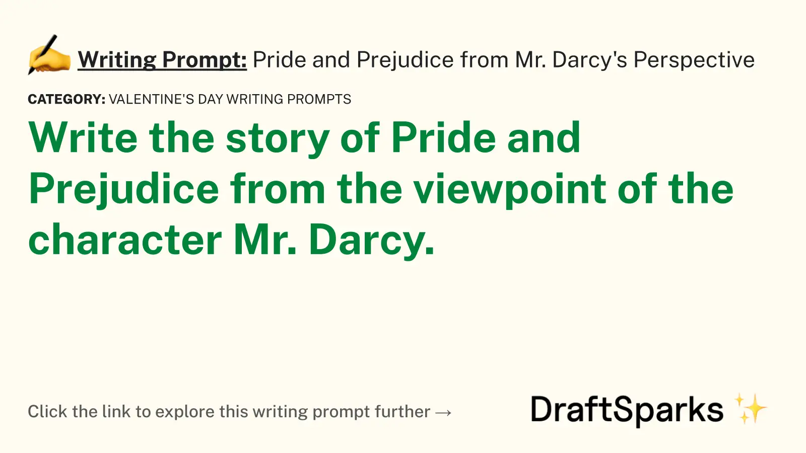 Pride and Prejudice from Mr. Darcy’s Perspective